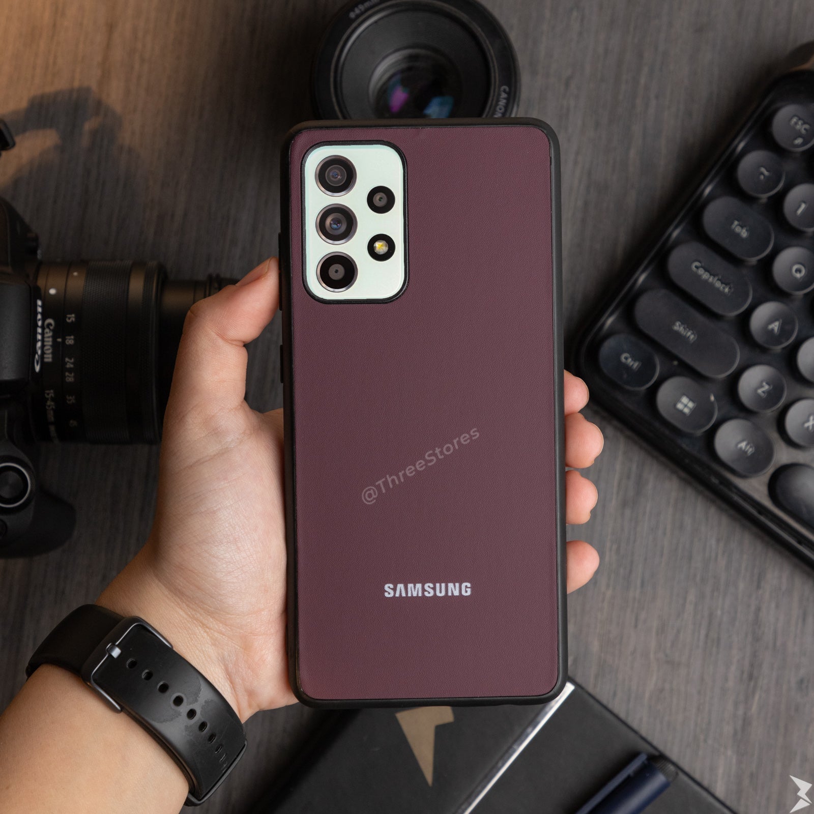 Slim Leather Camera Protection Case Samsung A53