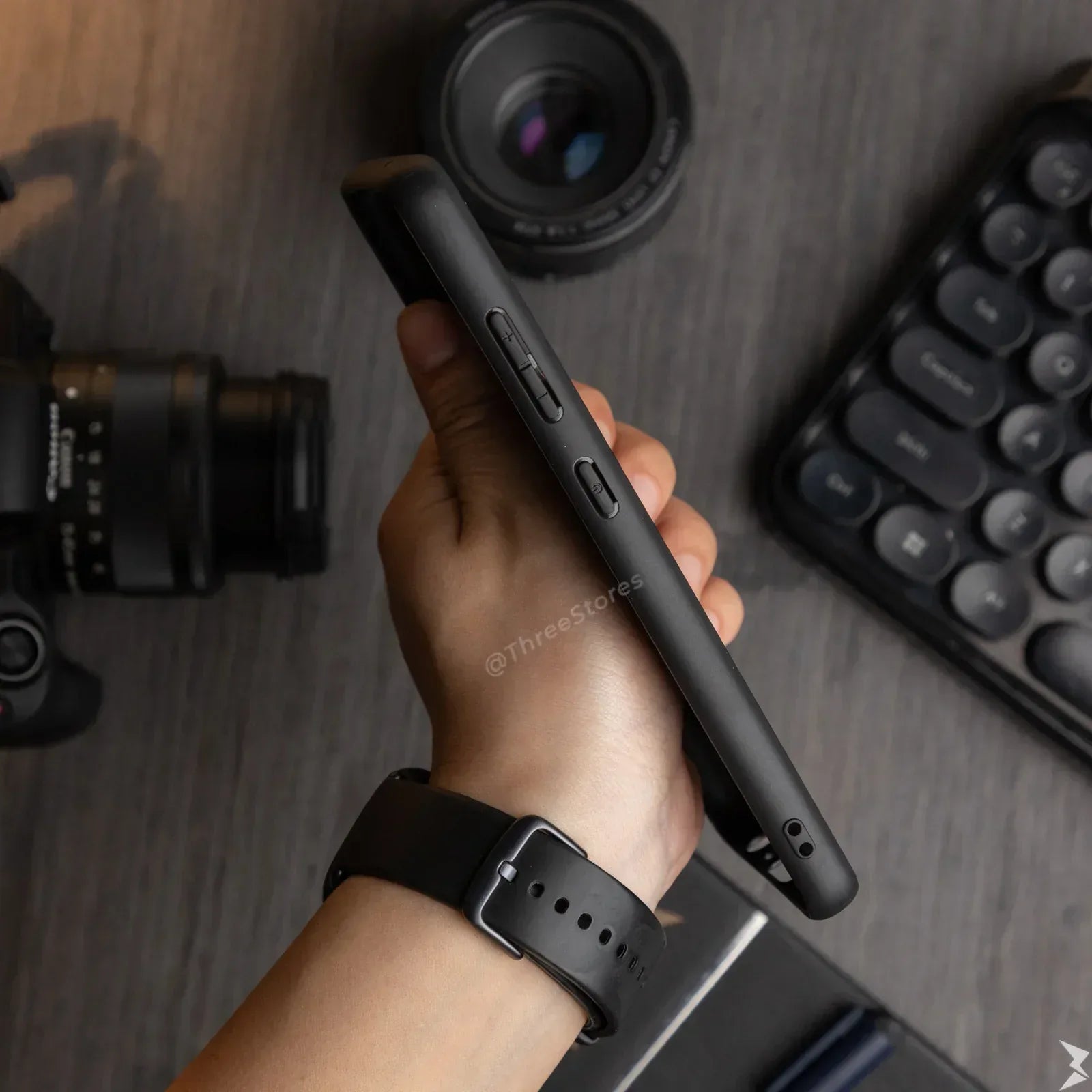 Slim Leather Camera Protection Case Samsung A52 - Three