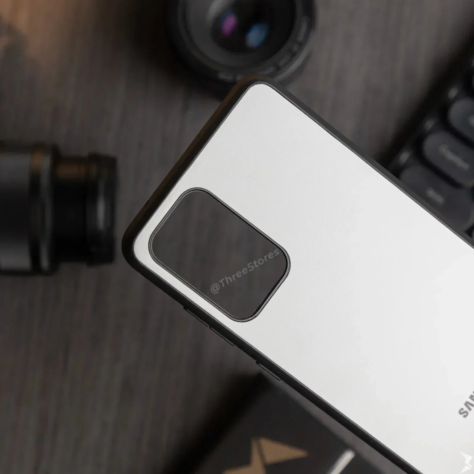 Slim Leather Camera Protection Case Samsung A52 - Three