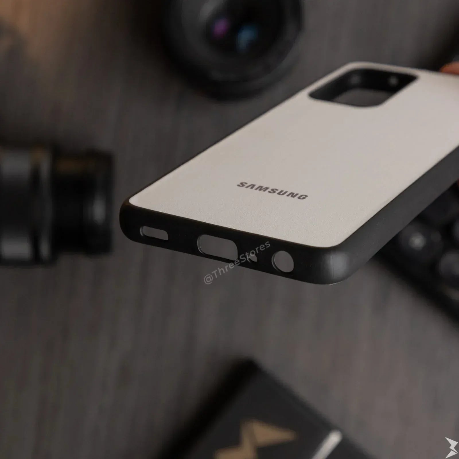 Slim Leather Camera Protection Case Samsung A33 - Three