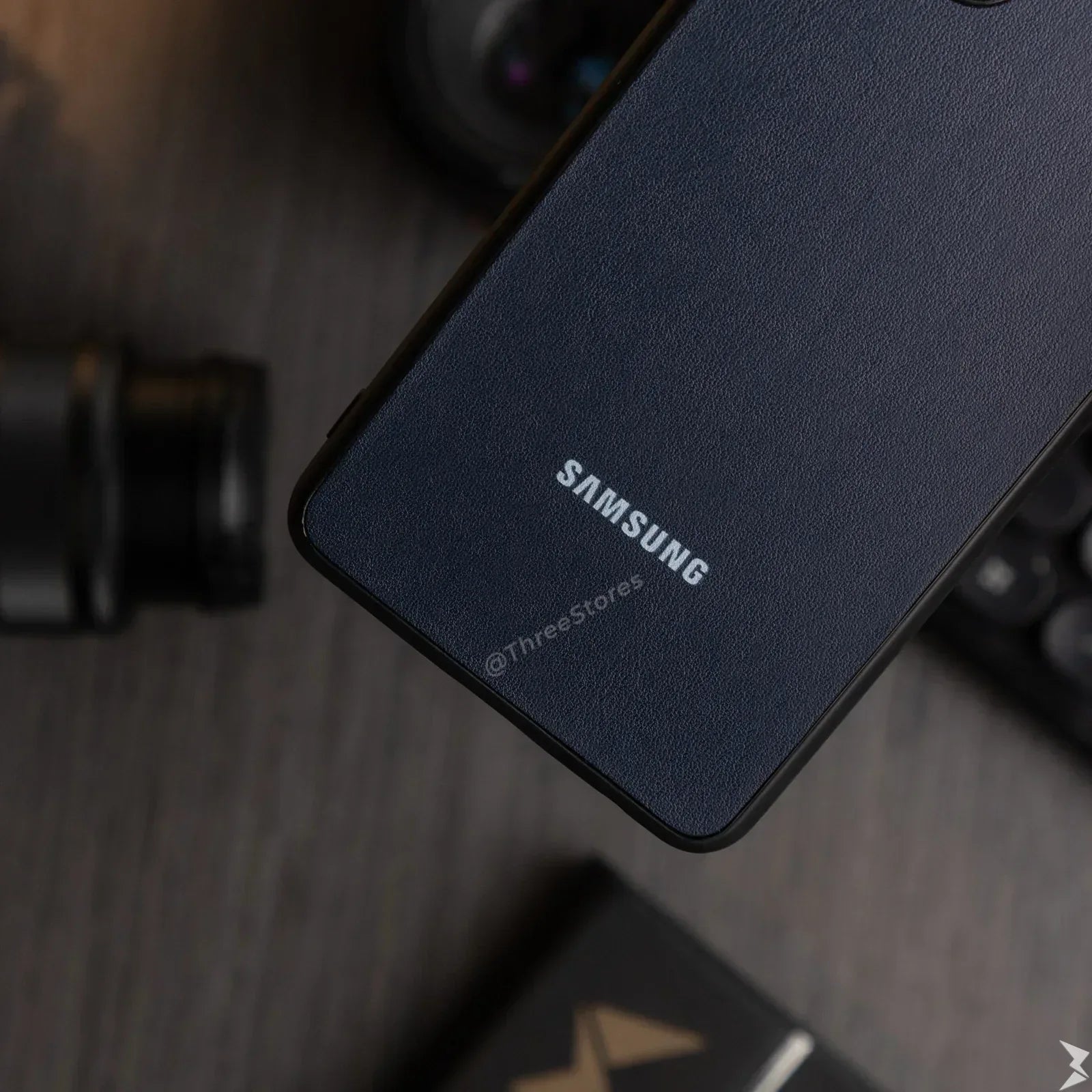 Slim Leather Camera Protection Case Samsung A52 - Three