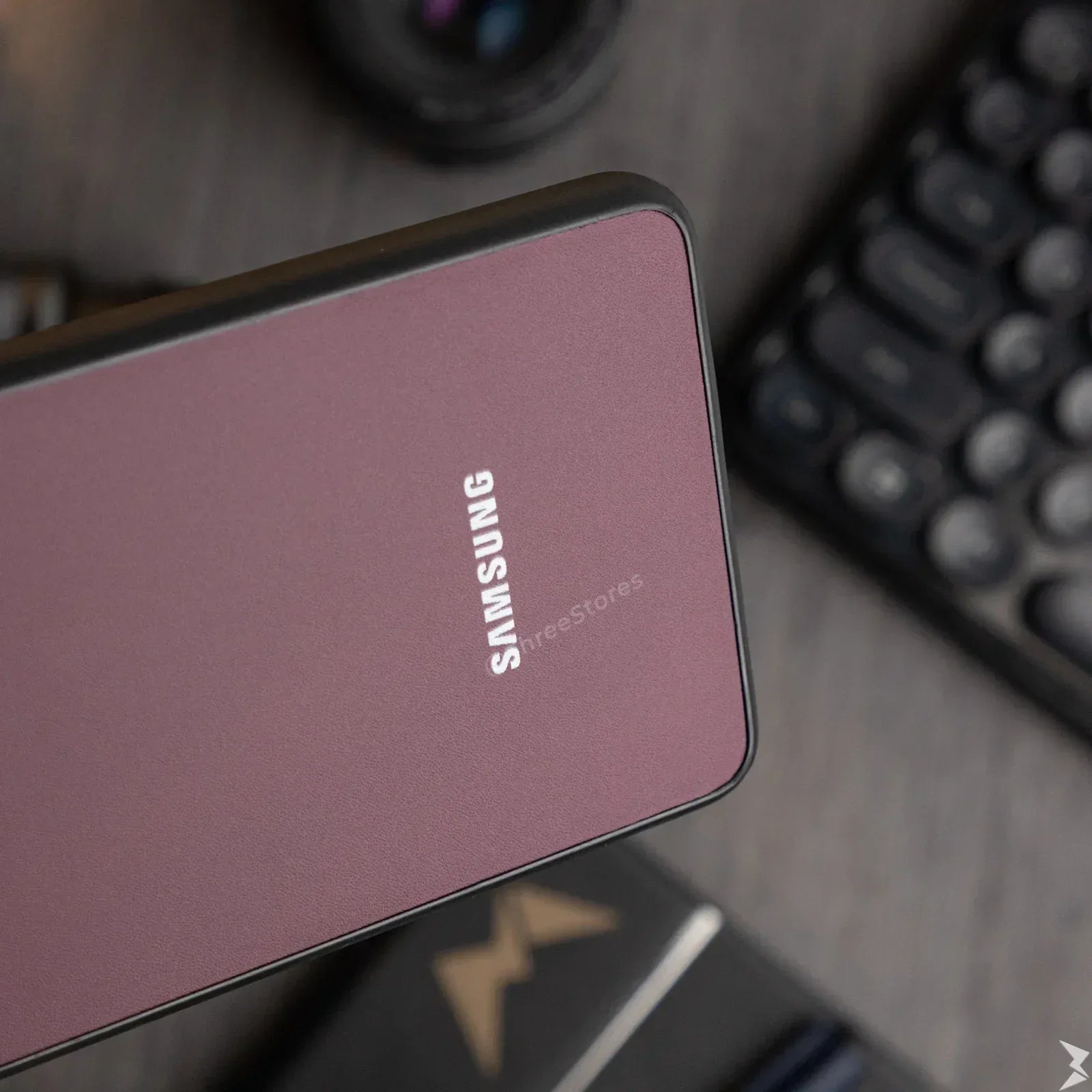 Slim Leather Camera Protection Case Samsung A52 - Three