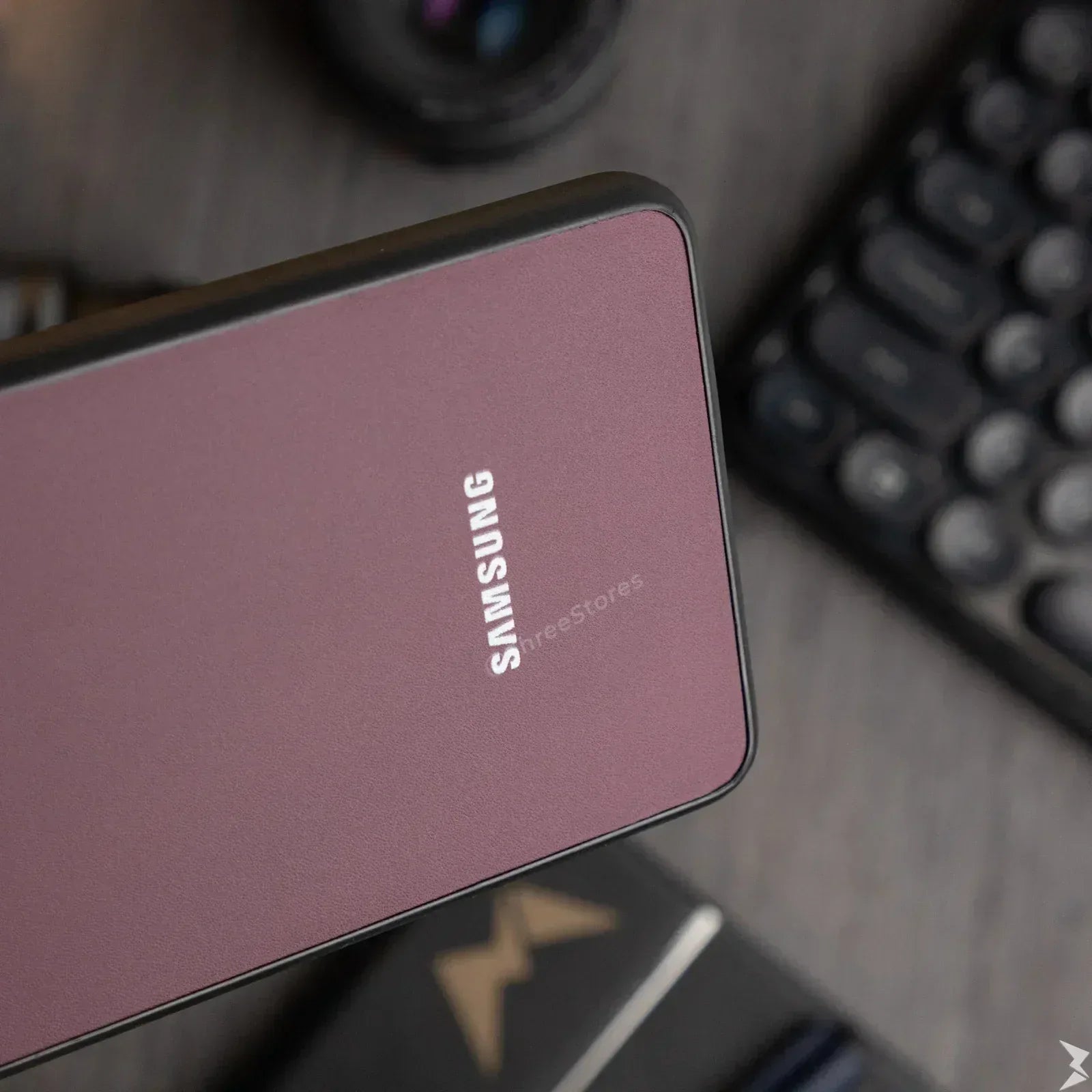 Slim Leather Camera Protection Case Samsung A52 - Three