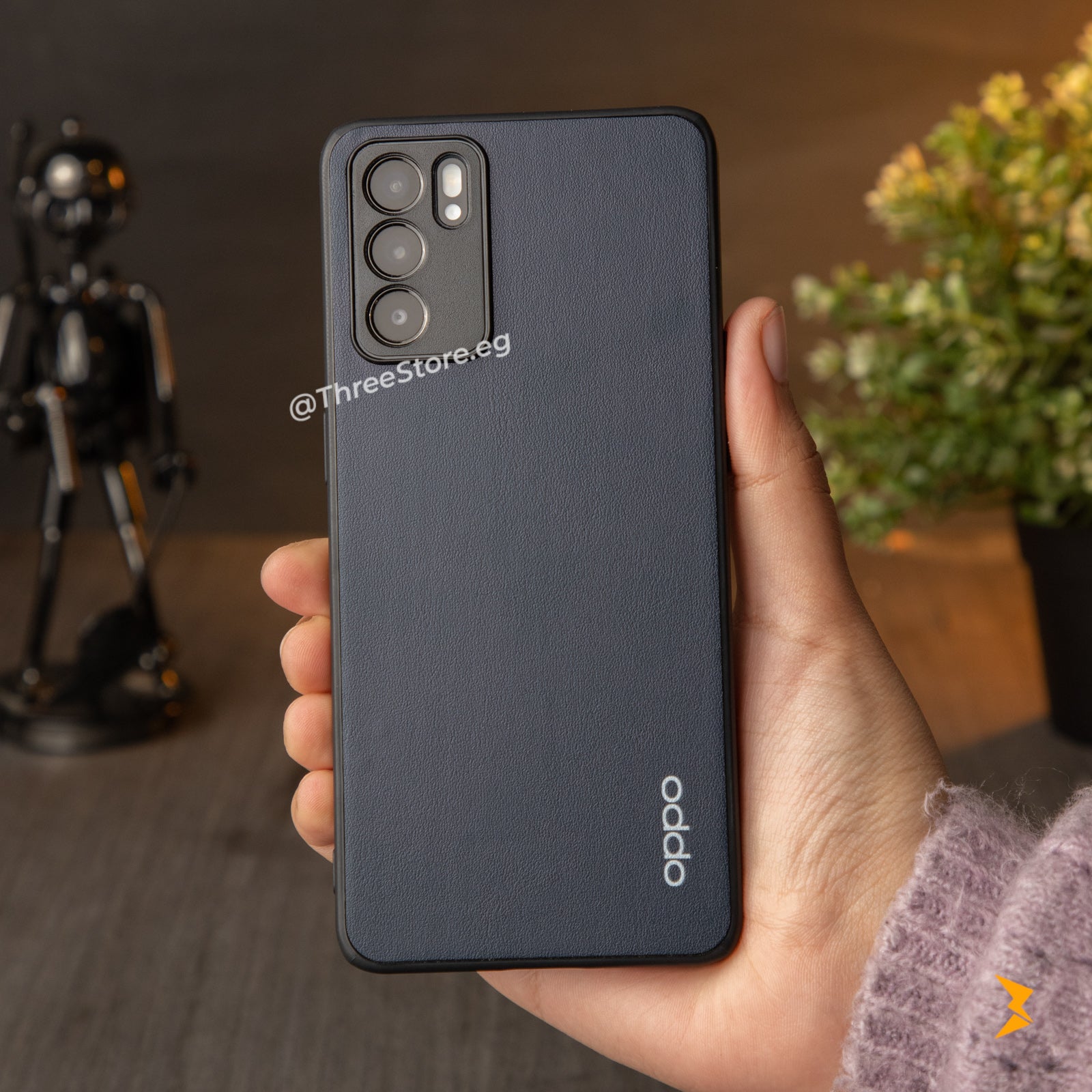 Slim Leather Camera Protection Case Oppo Reno 6 5G