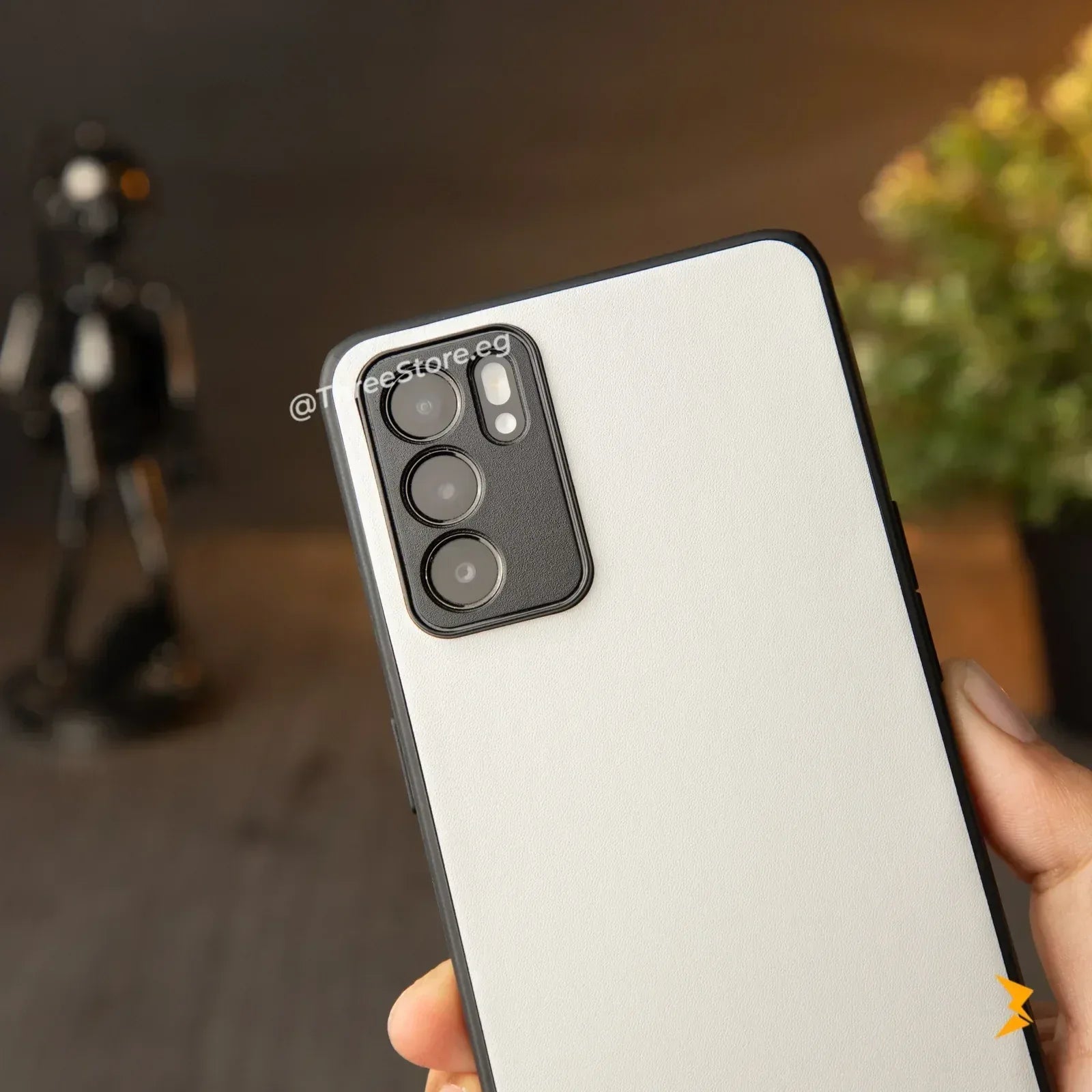 Slim Leather Camera Protection Case Oppo Reno 6 5G - Three