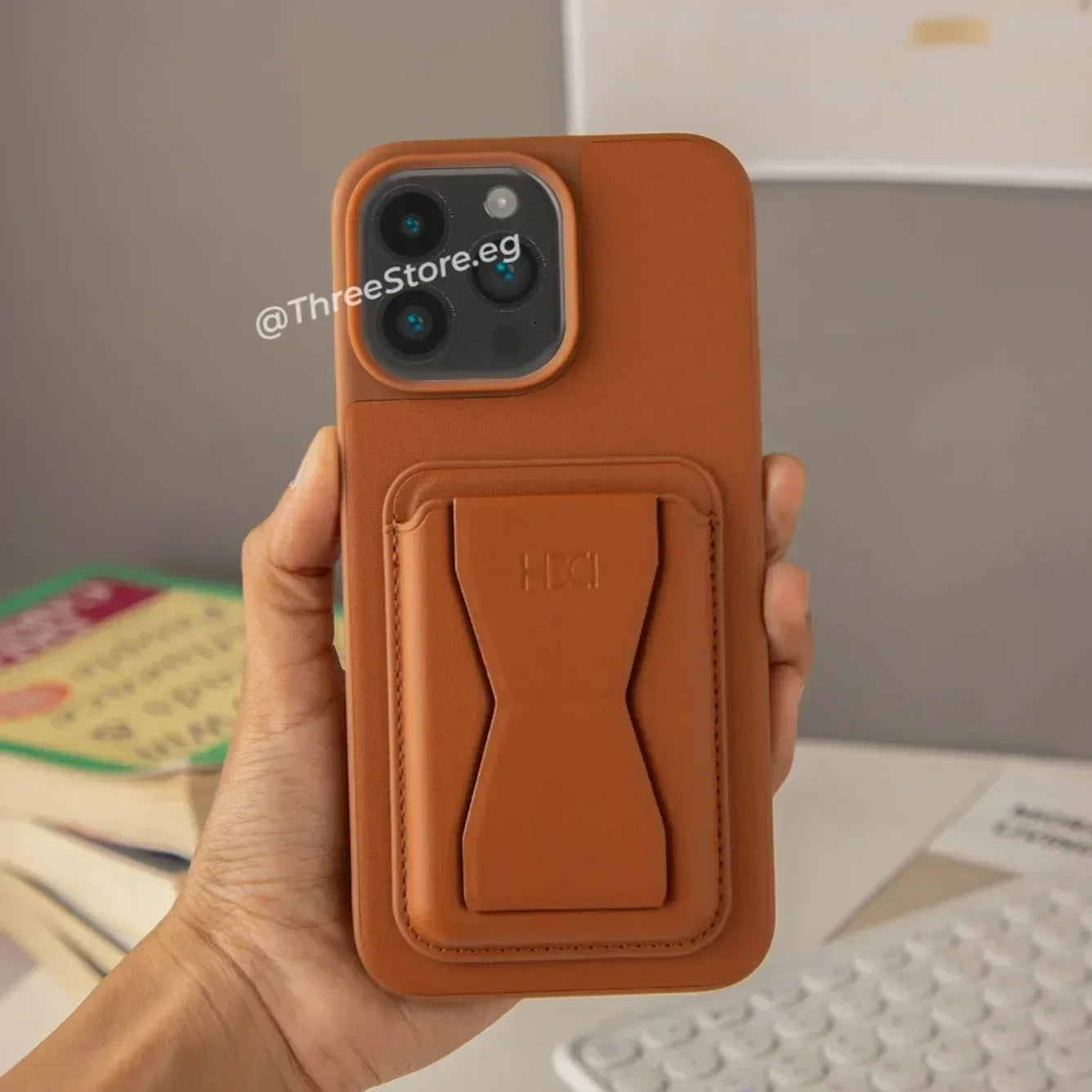 HDD Fionke Stand Leather Case iPhone 14 Pro Max - Three