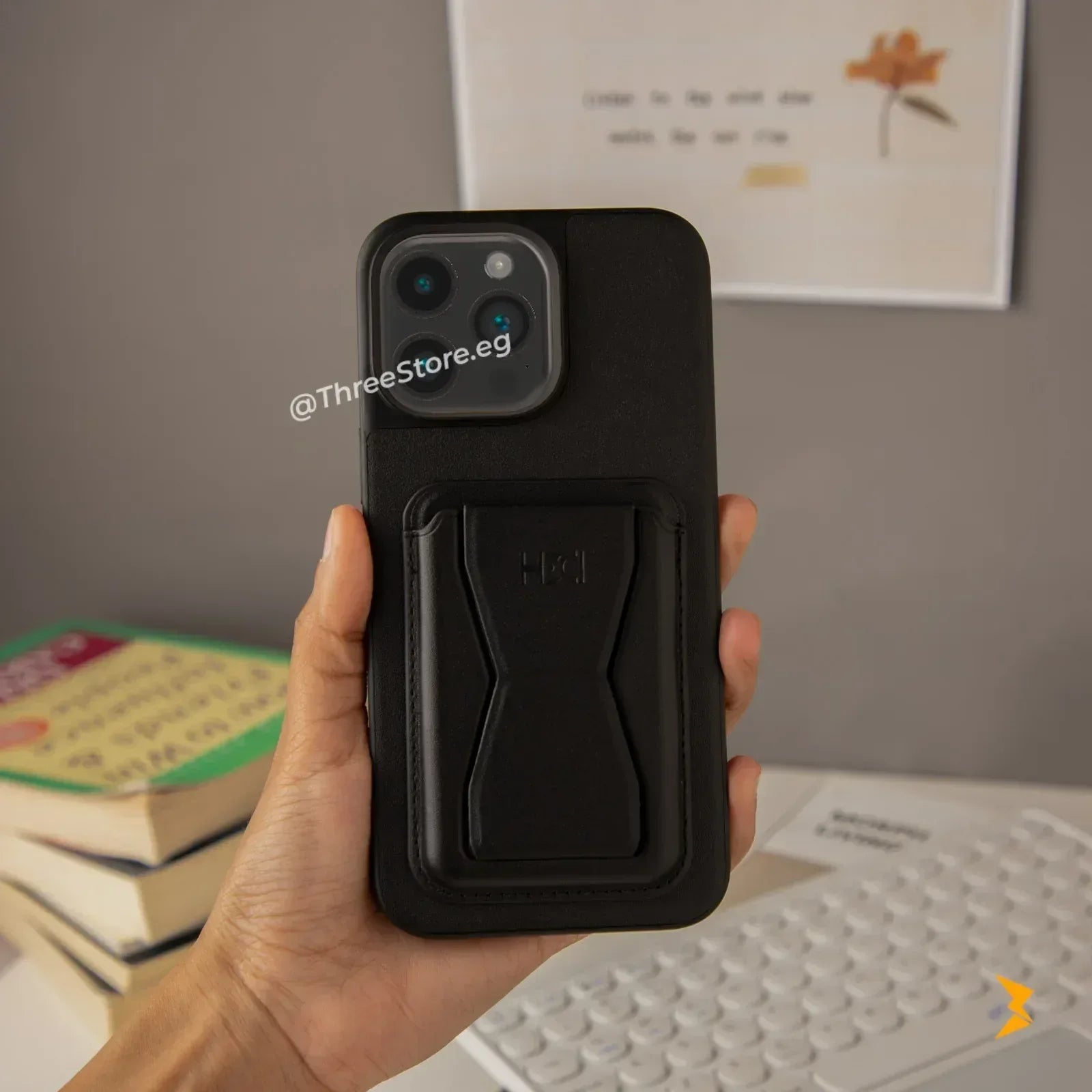 HDD Fionke Stand Leather Case iPhone 14 Pro Max - Three