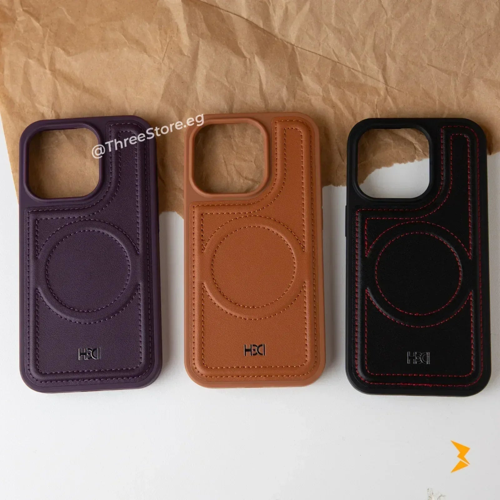 HDD Leather Magsafe Case iPhone 14 Pro Max - Three