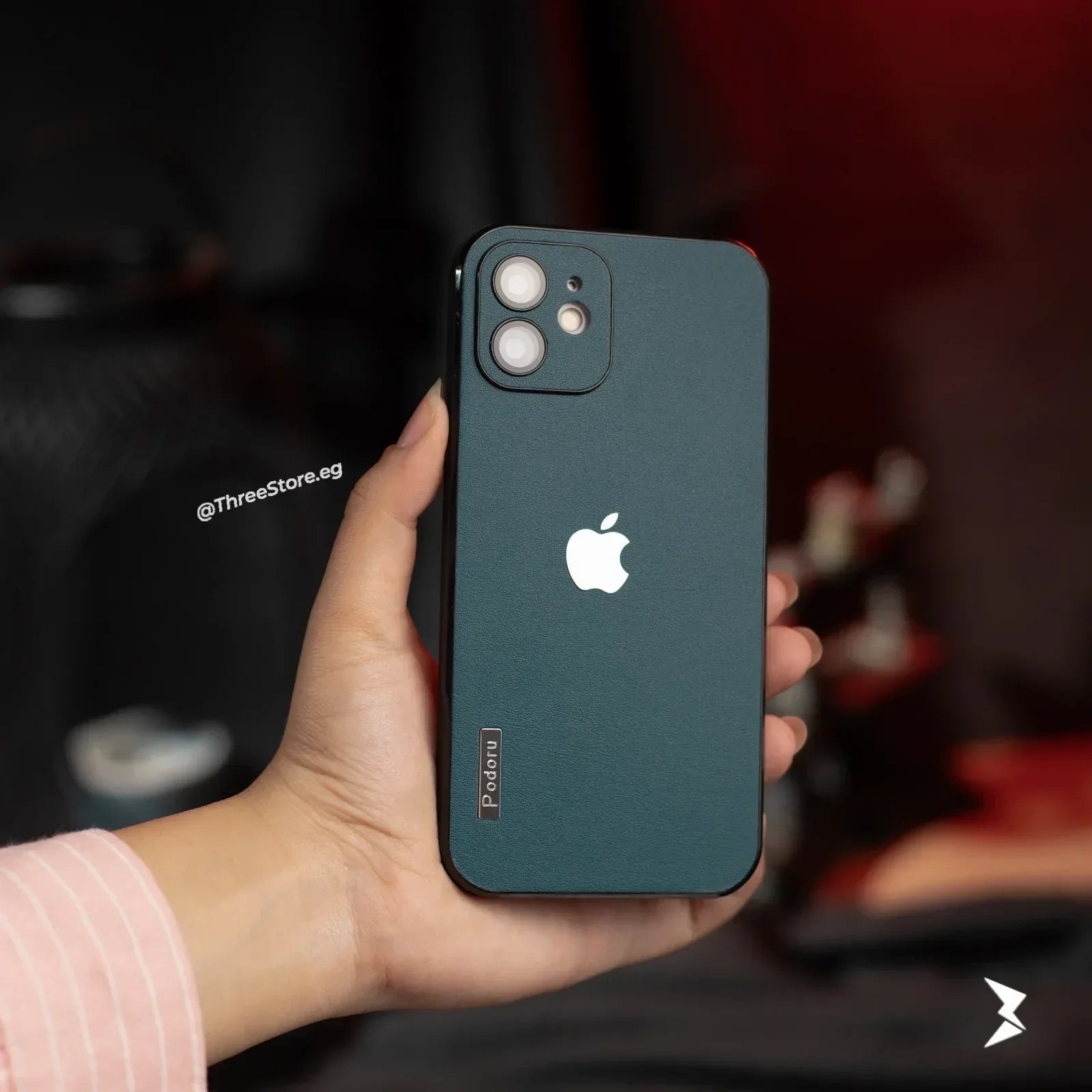 Podoru ShockProof Leather Case iPhone 12 - Three