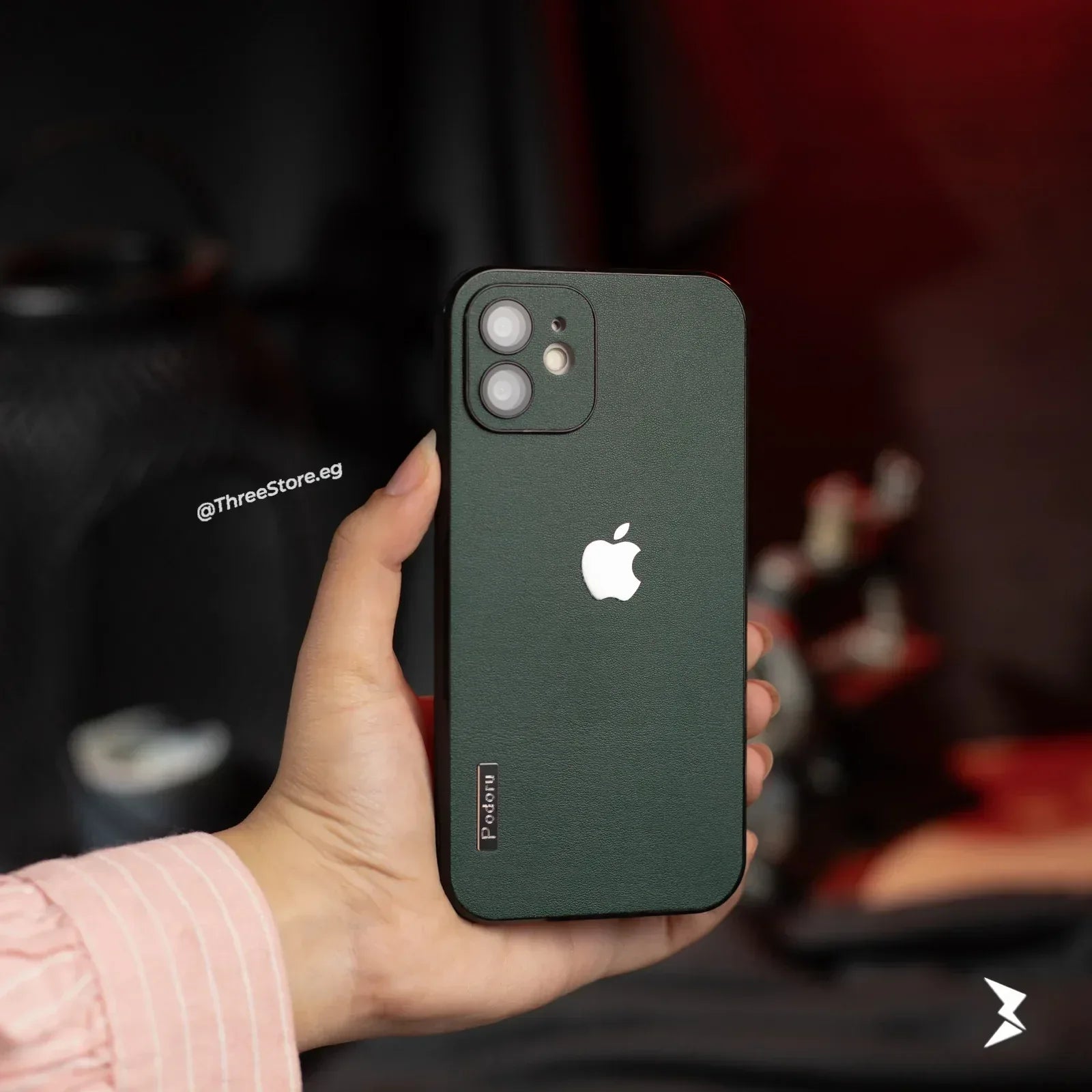 Podoru ShockProof Leather Case iPhone 12 - Three