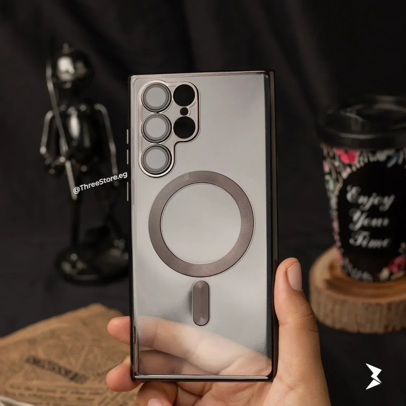 Glossy Magsafe Camera Protection Case Samsung S22 Ultra - Three