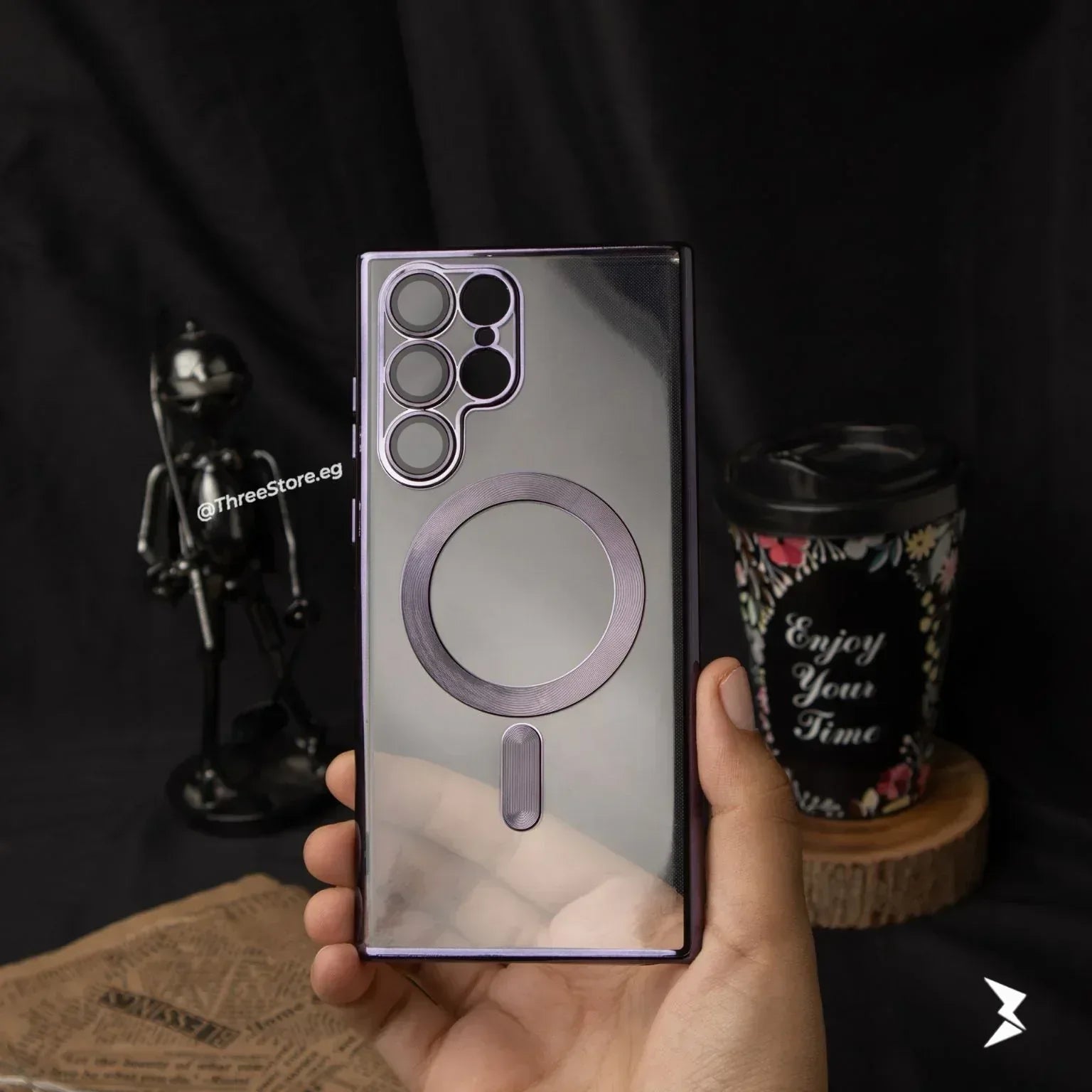 Glossy Magsafe Camera Protection Case Samsung S22 Ultra - Three