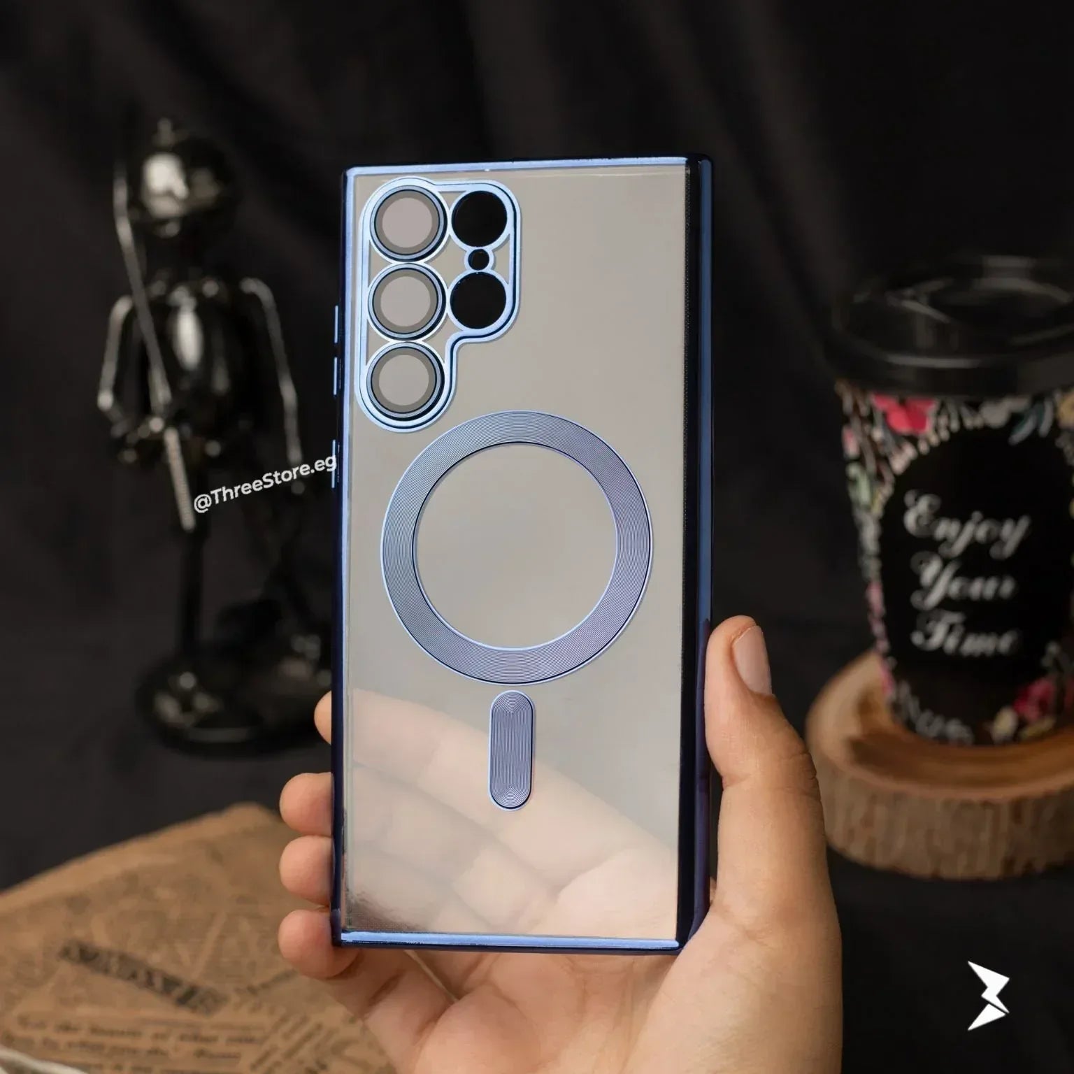 Glossy Magsafe Camera Protection Case Samsung S22 Ultra - Three