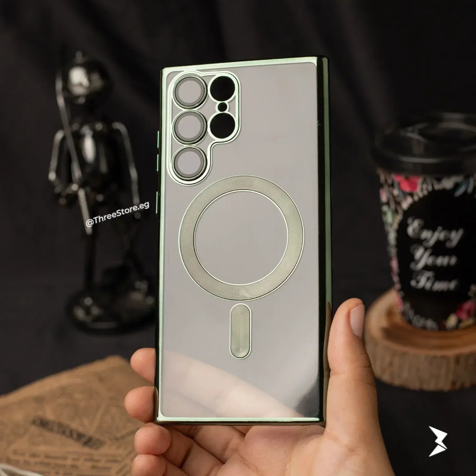 Glossy Magsafe Camera Protection Case Samsung S22 Ultra - Three