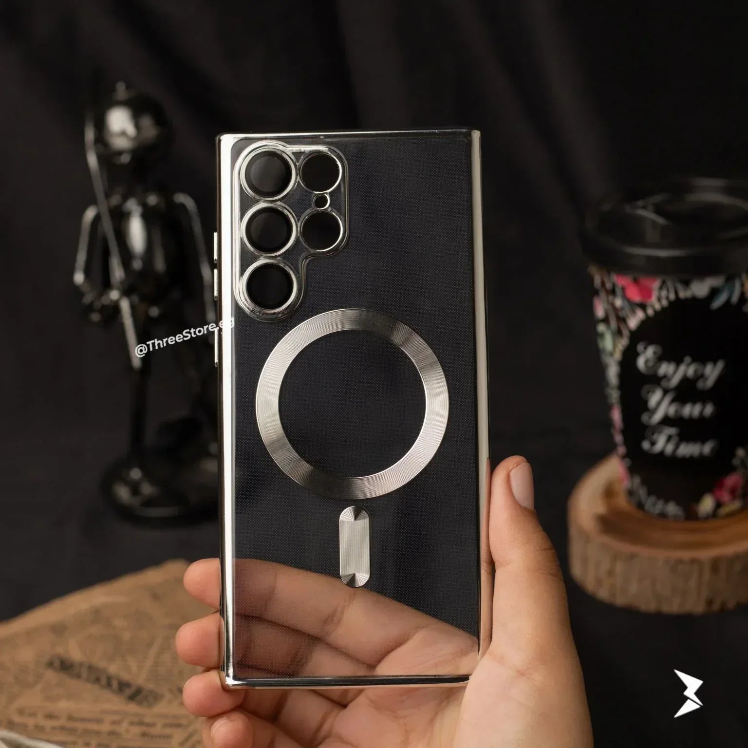 Glossy Magsafe Camera Protection Case Samsung S22 Ultra - Three