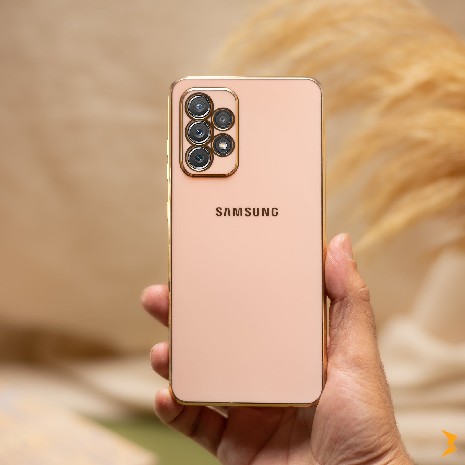 Plating Gold Lens Protection Case Samsung A52