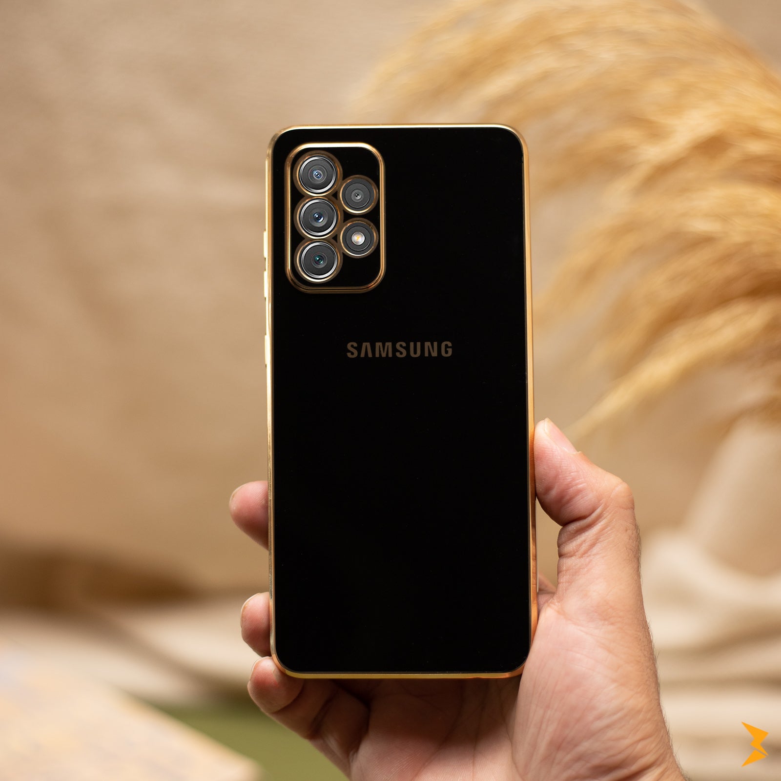 Plating Gold Lens Protection Case Samsung A52