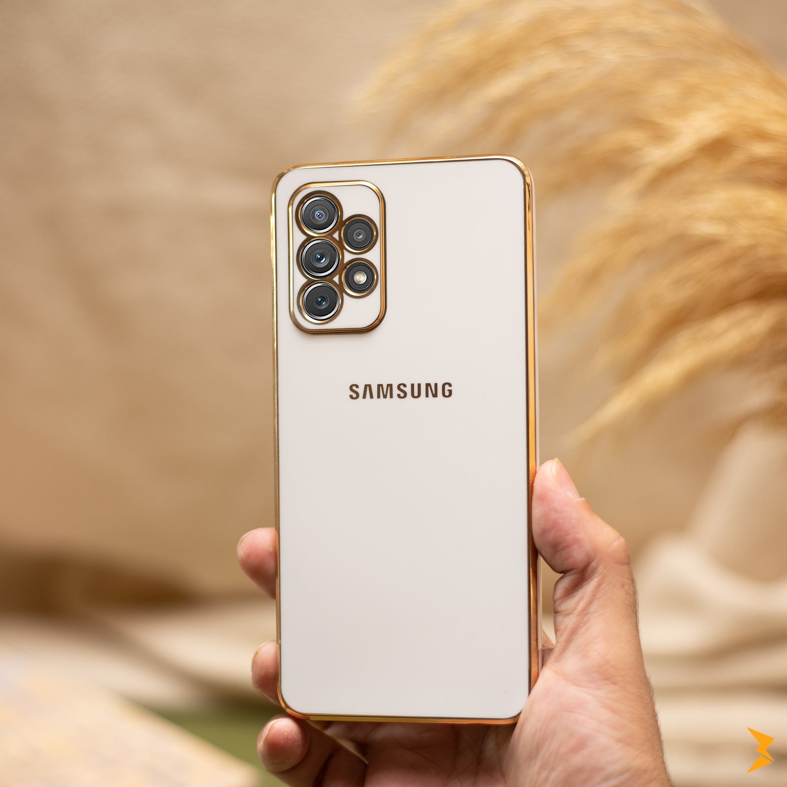 Plating Gold Lens Protection Case Samsung A52