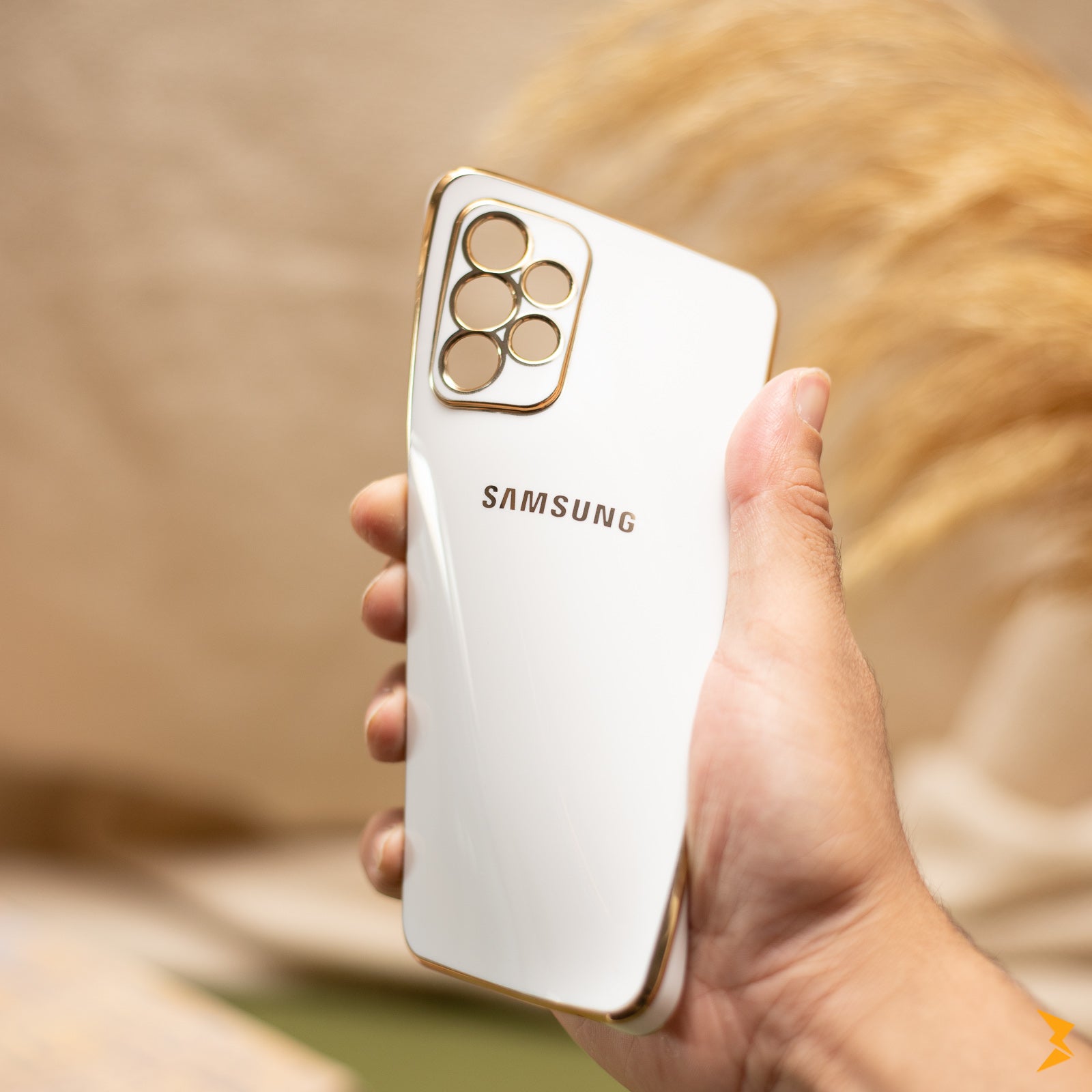 Plating Gold Lens Protection Case Samsung A52