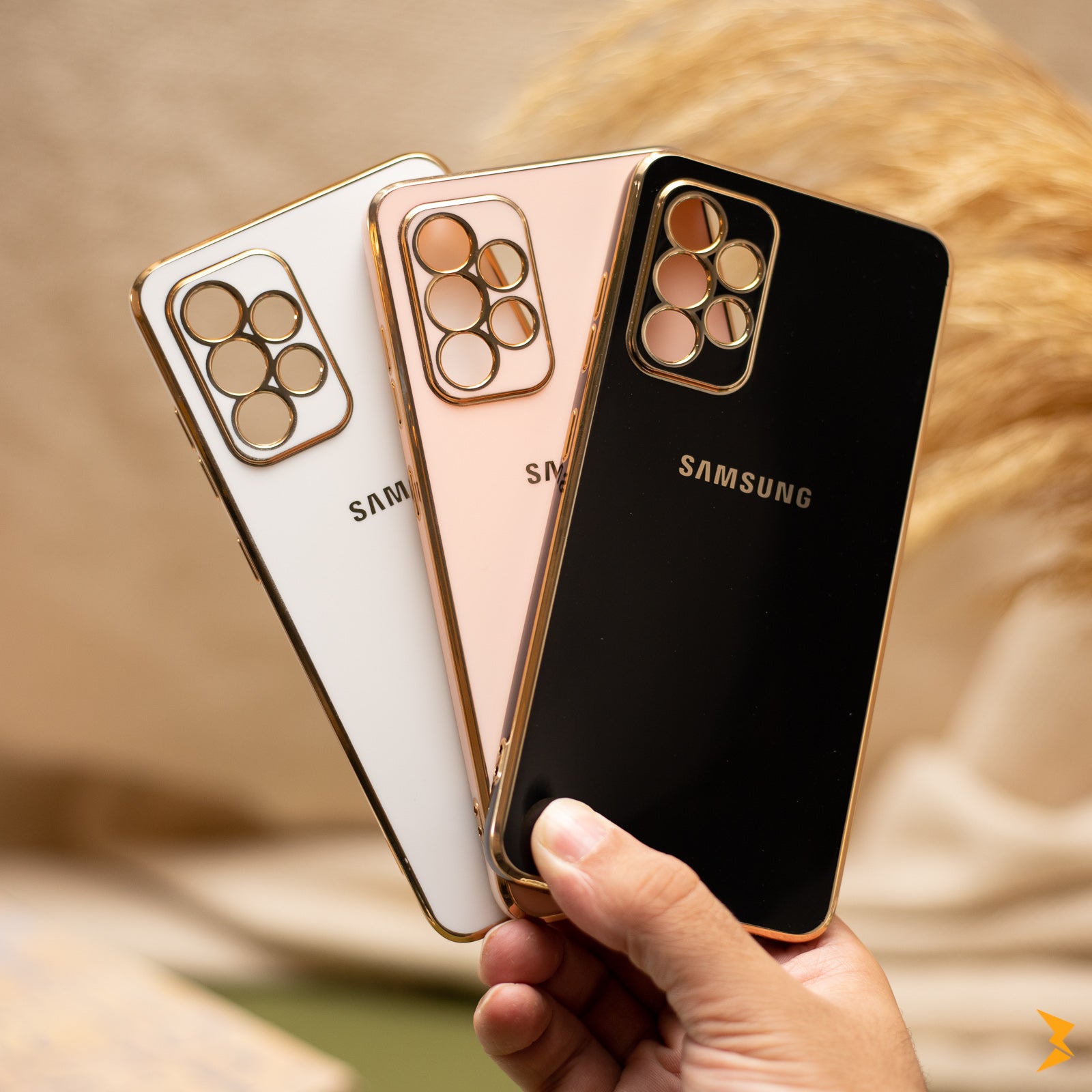 Plating Gold Lens Protection Case Samsung A52