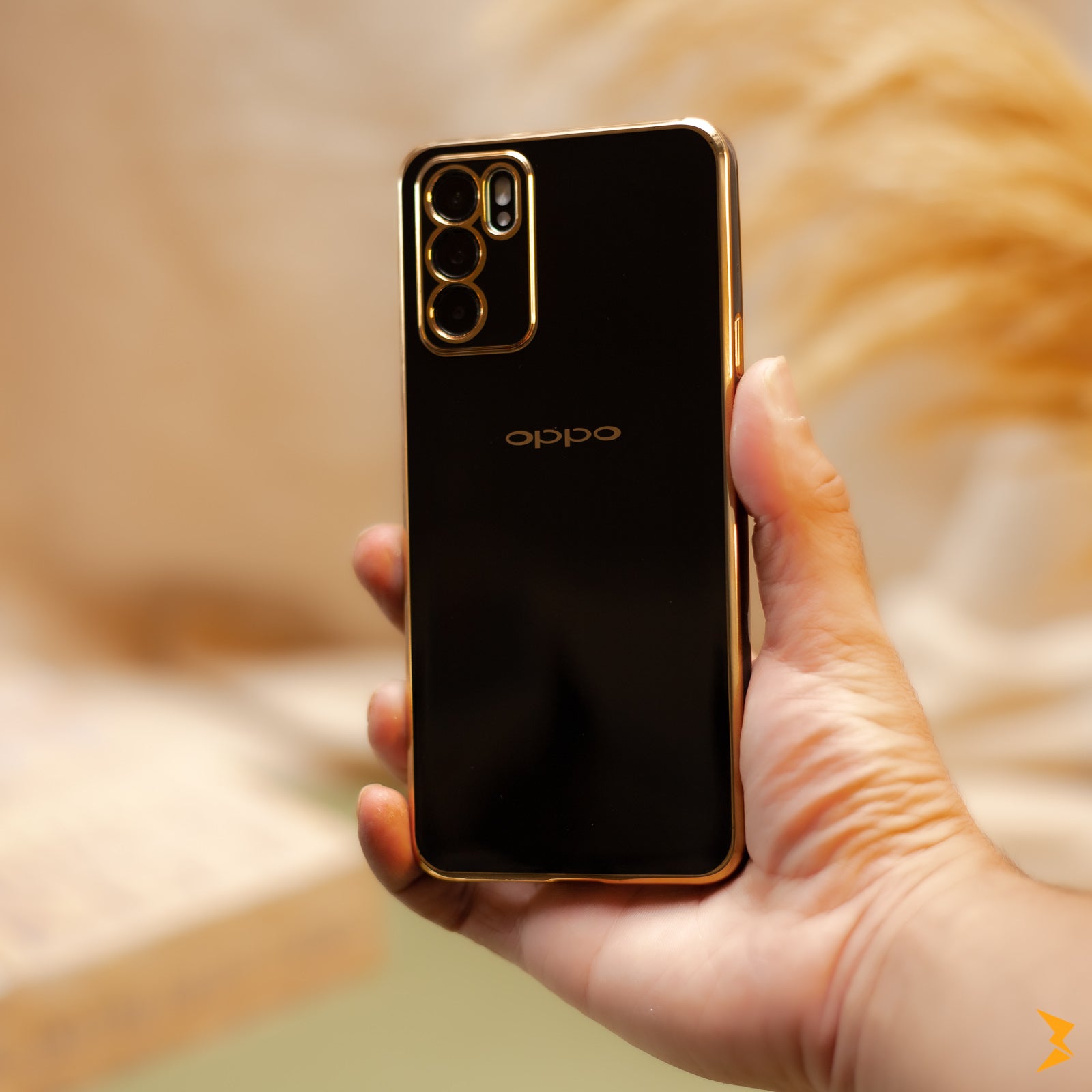 Plating Gold Lens Protection Case Oppo Reno 6 4g