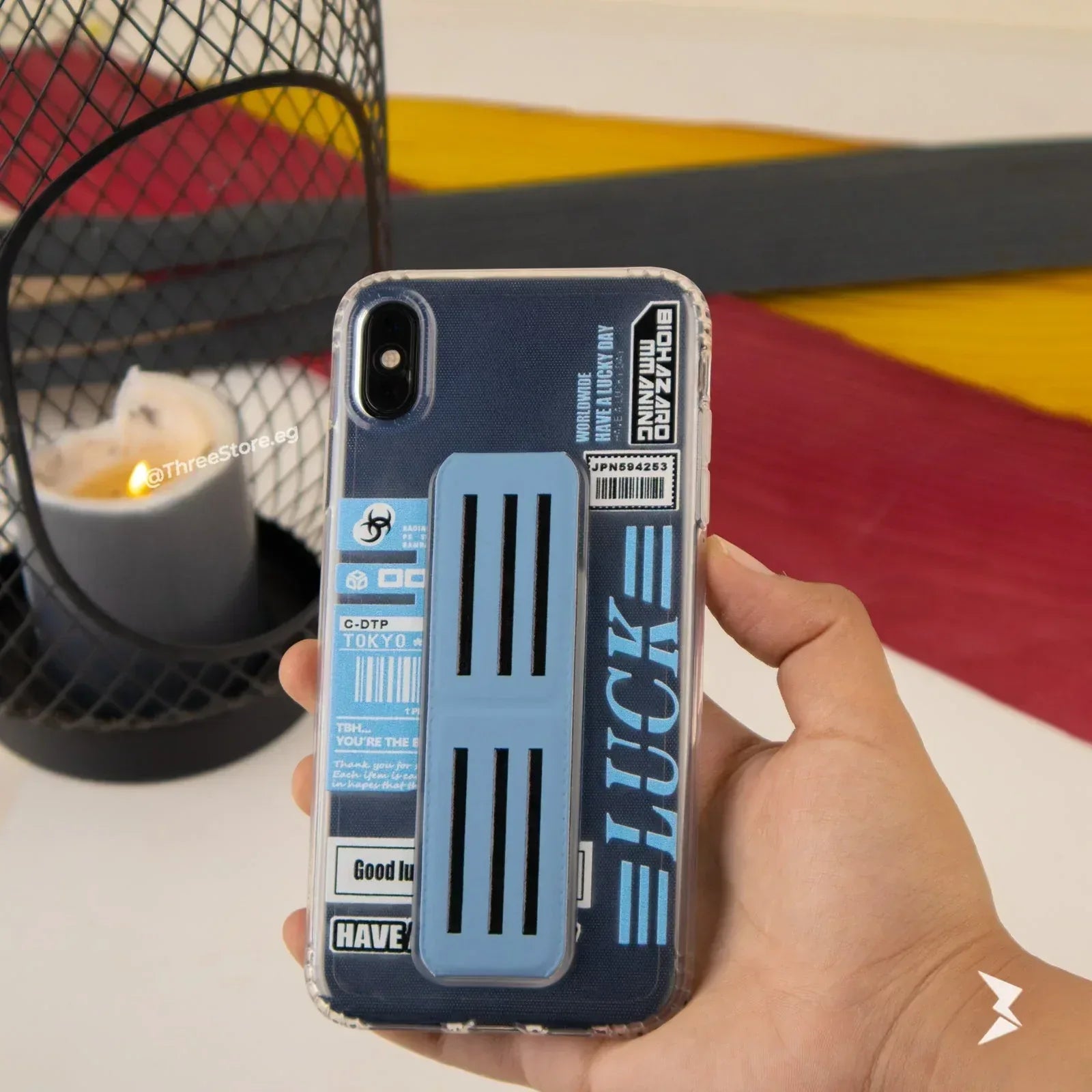 Bio Hazard Stand Case iPhone X - Three