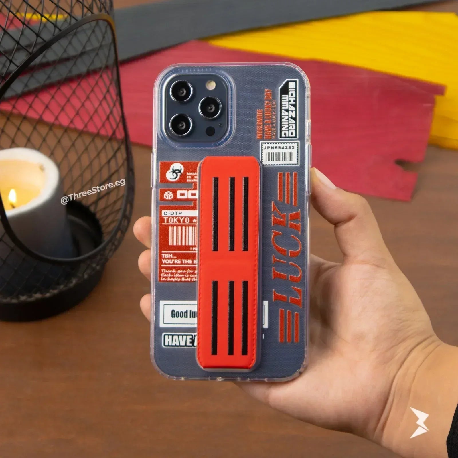 Bio Hazard Stand Case iPhone 14 Pro Max - Three