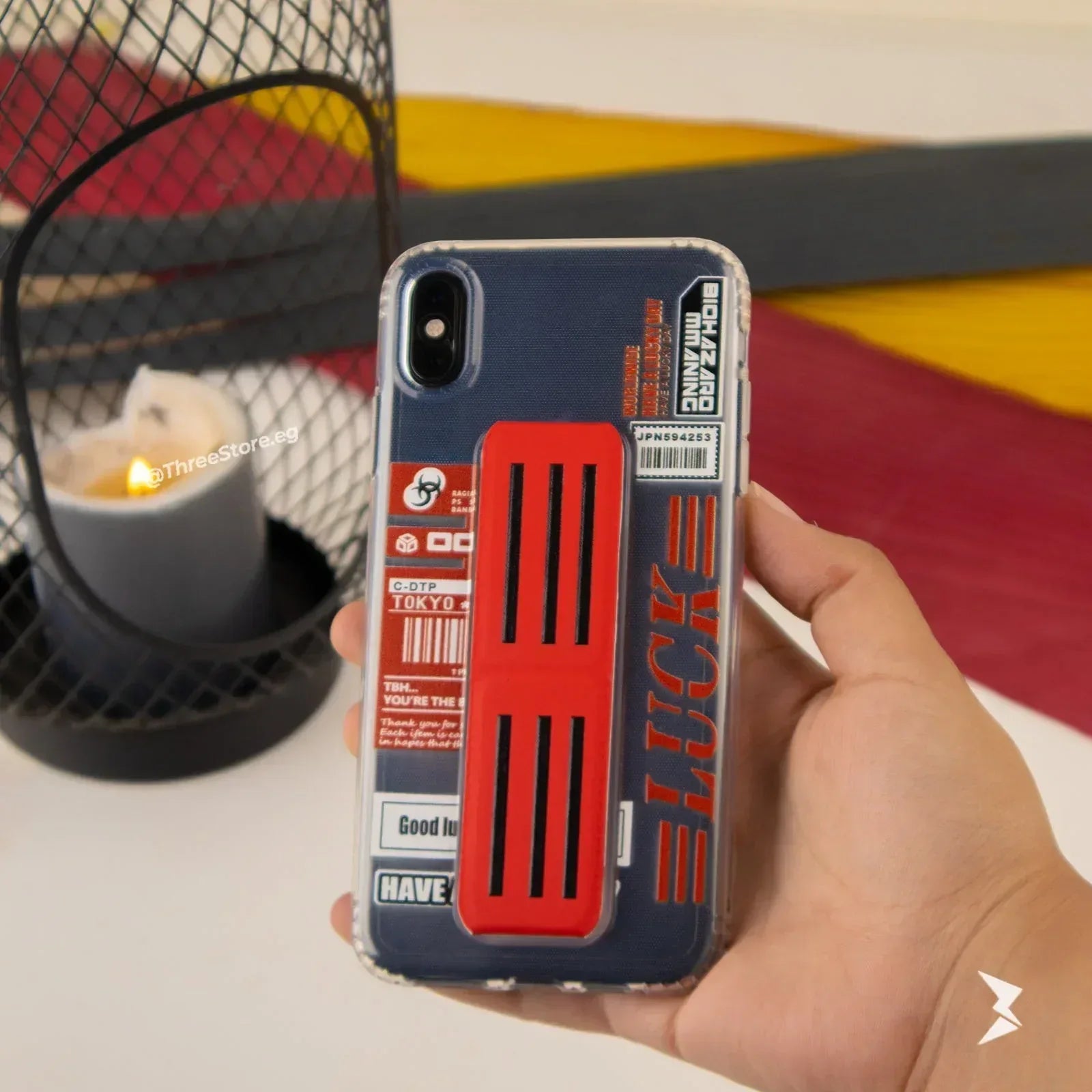 Bio Hazard Stand Case iPhone X - Three