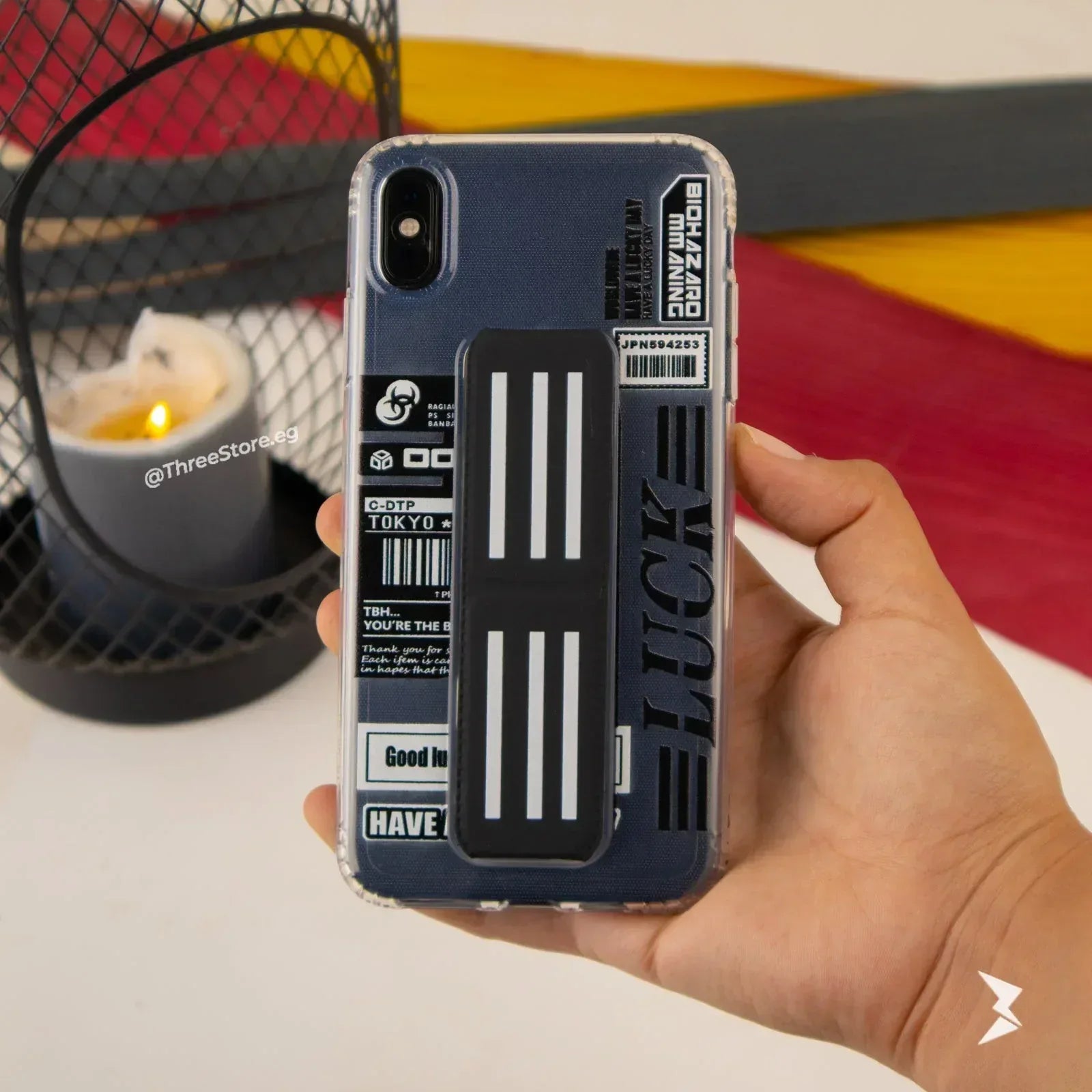 Bio Hazard Stand Case iPhone X - Three