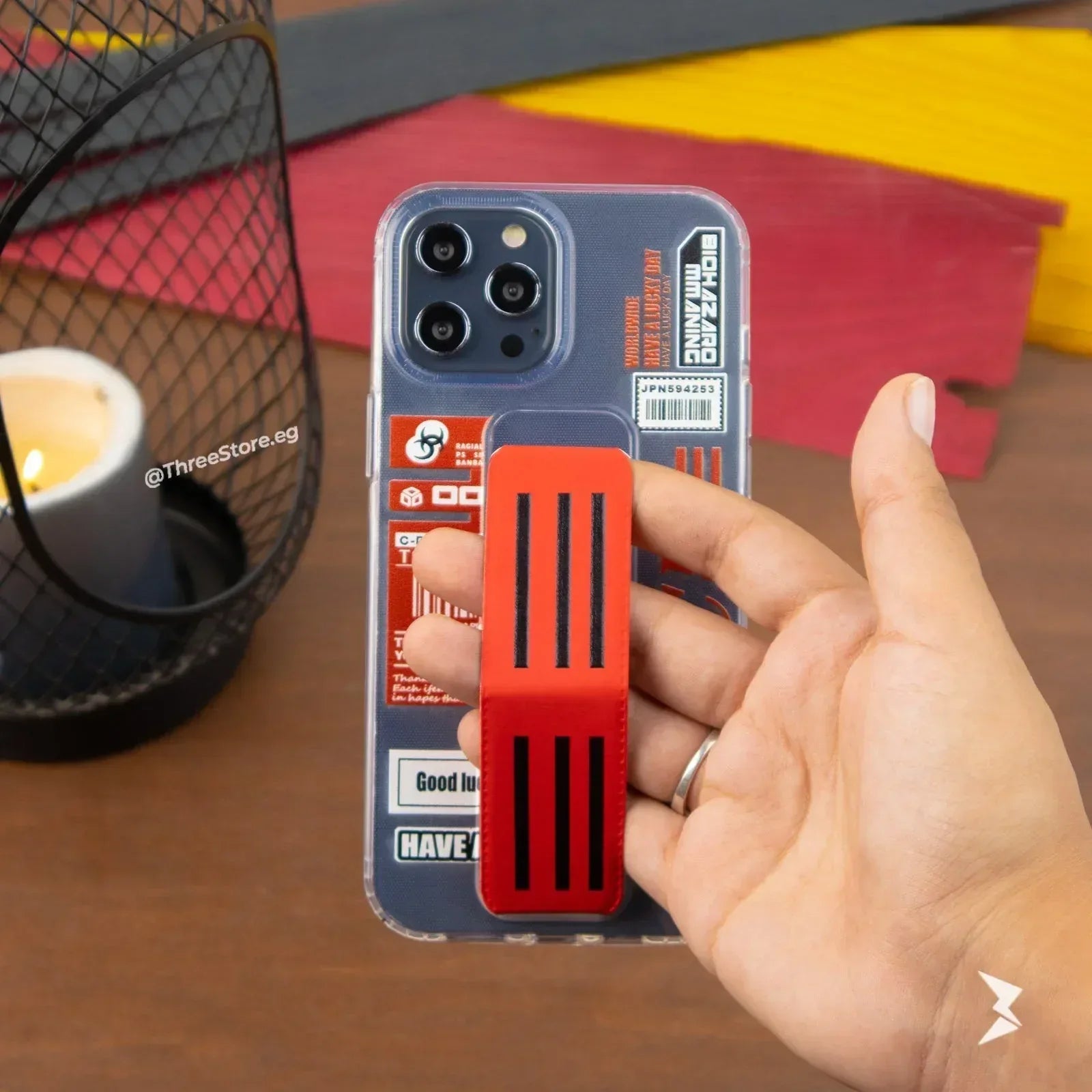 Bio Hazard Stand Case iPhone 14 Pro Max - Three