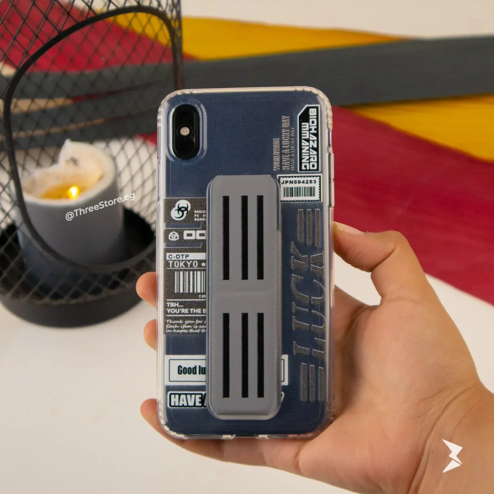 Bio Hazard Stand Case iPhone X - Three
