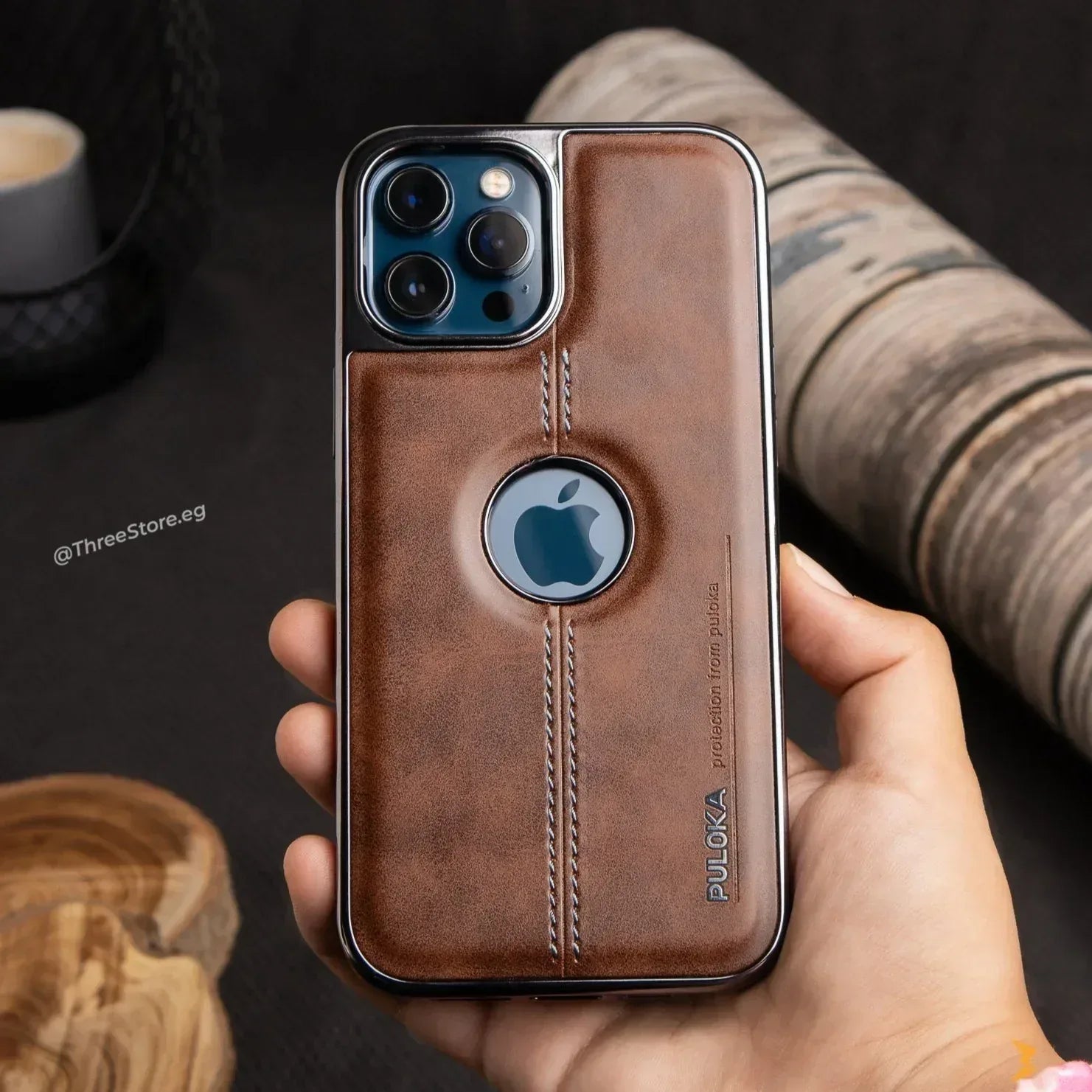 Puloka Superb Leather Case iPhone 14 Pro Max - Three