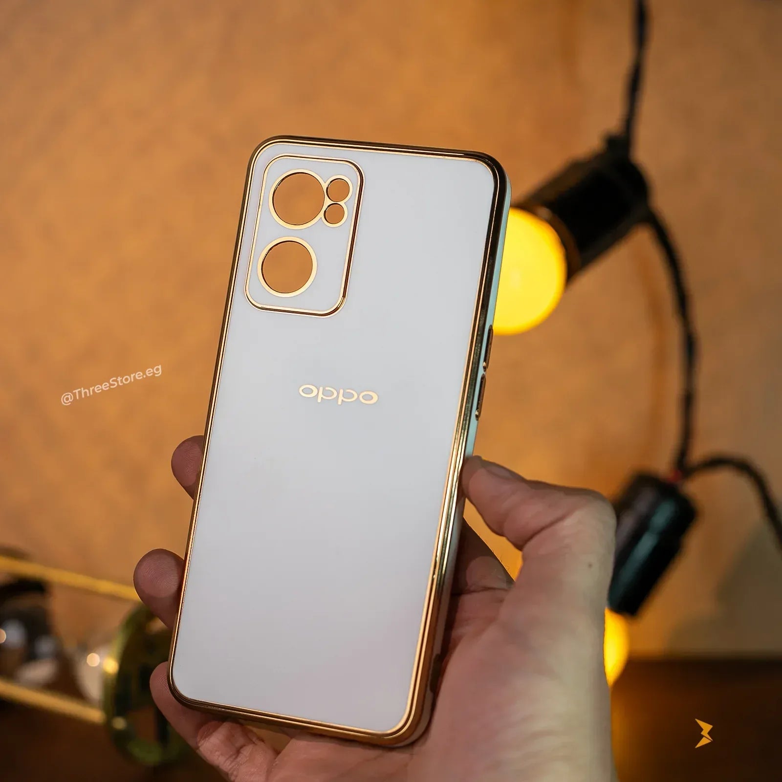 Plating Gold Lens Protection Case Oppo Reno 7 5G - Three