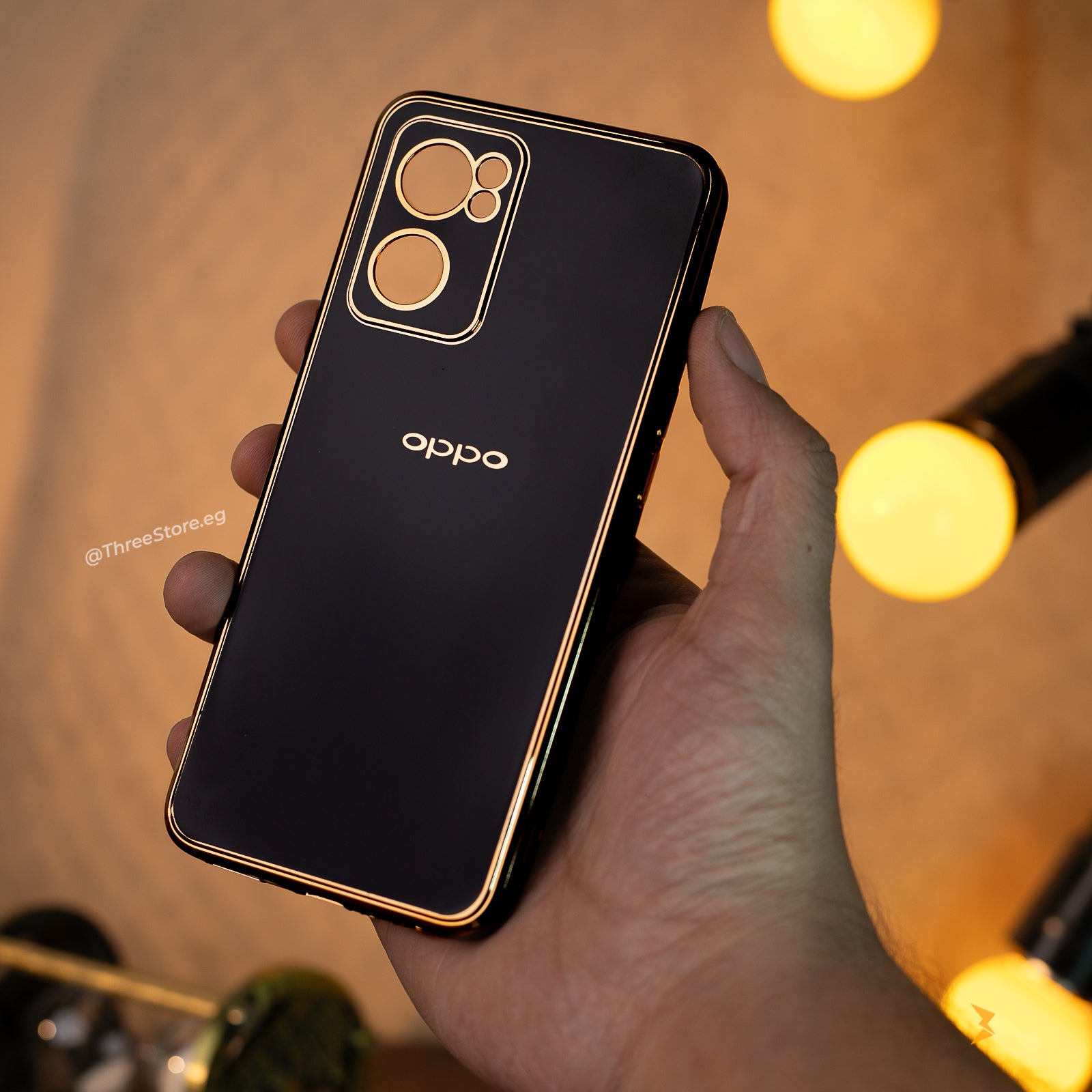 Plating Gold Lens Protection Case Oppo Reno 7 5G