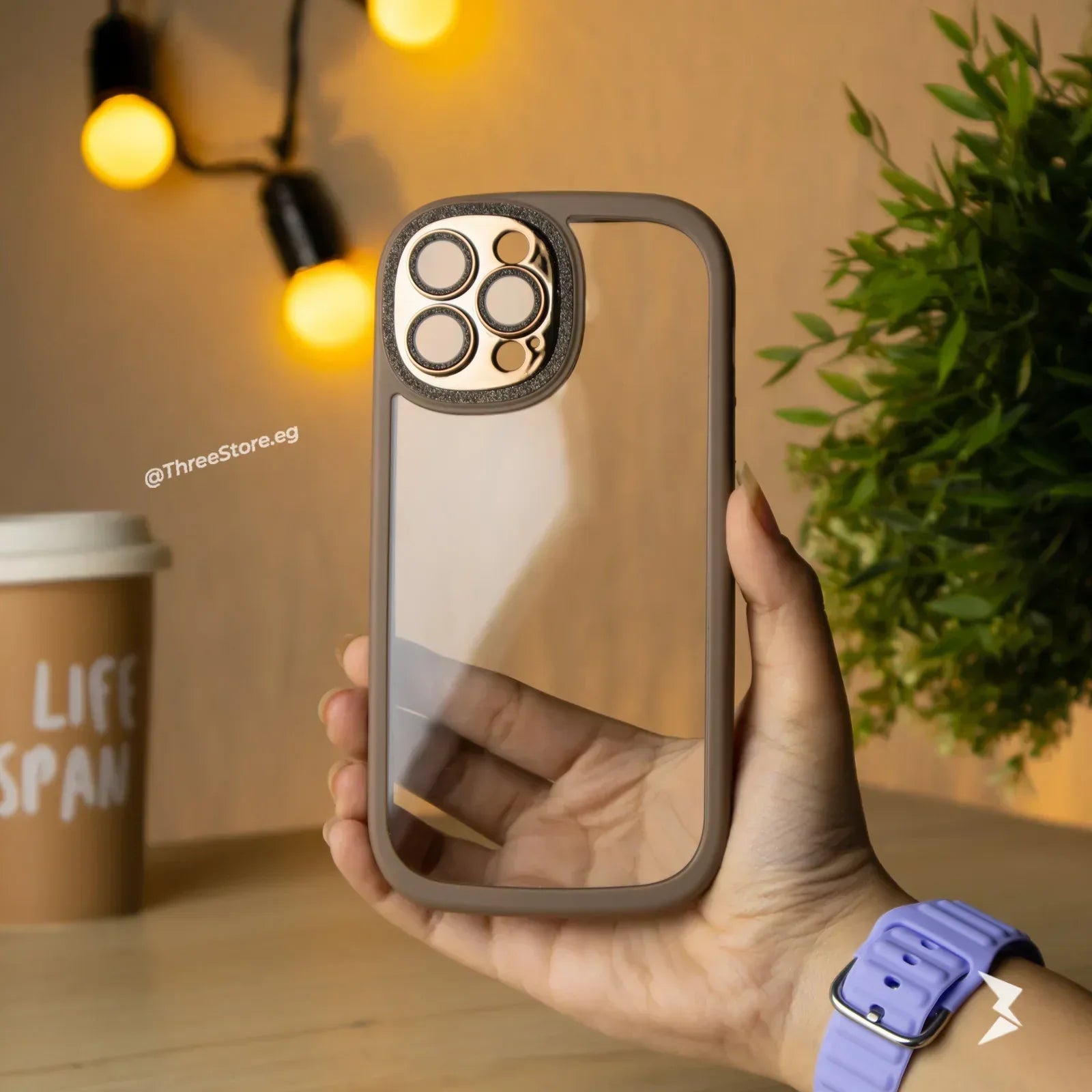 Glitter Frame Case iPhone 13 Pro Max - Three
