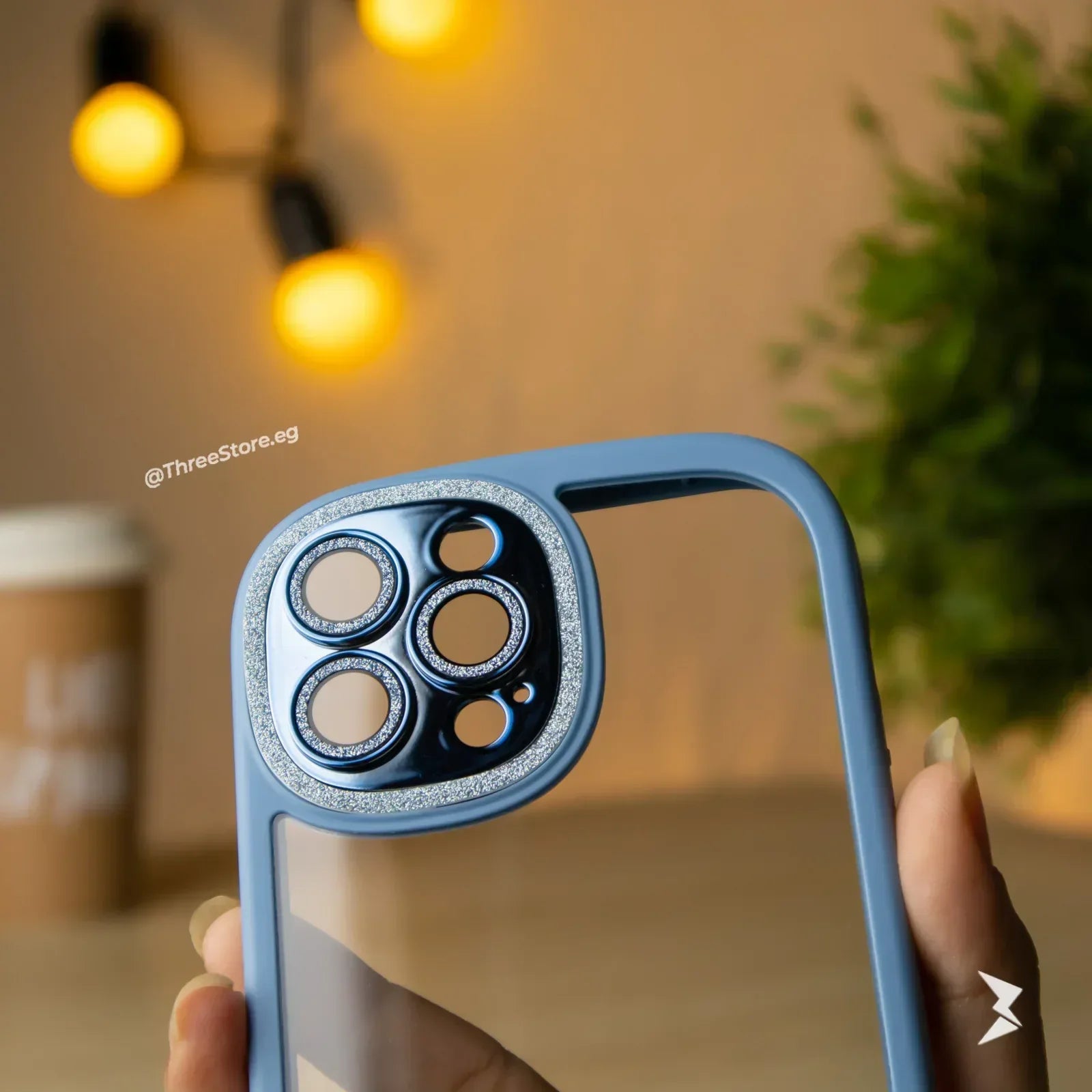 Glitter Frame Case iPhone 13 Pro Max - Three