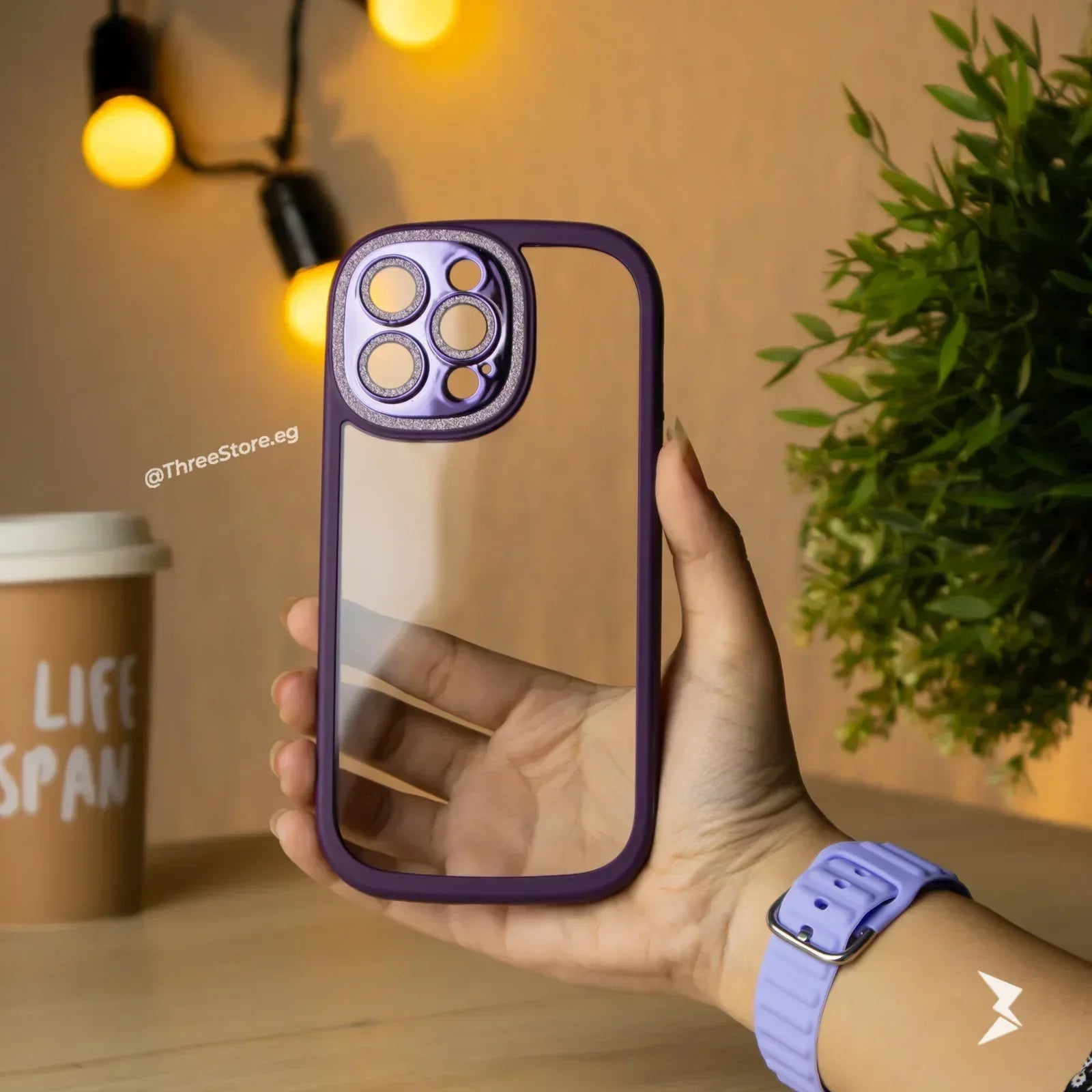Glitter Frame Case iPhone 13 Pro Max - Three