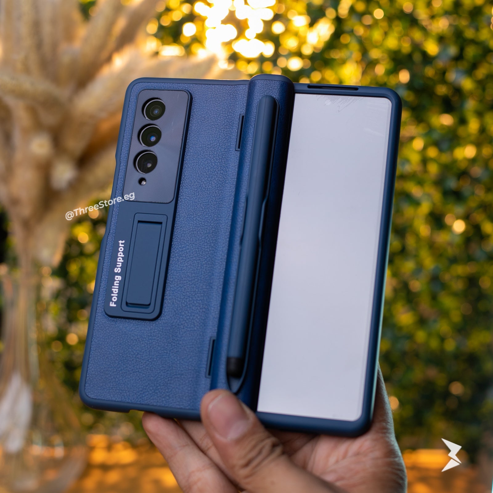 Hinged Protective with Pen Holder Case Samsung Z Fold 4