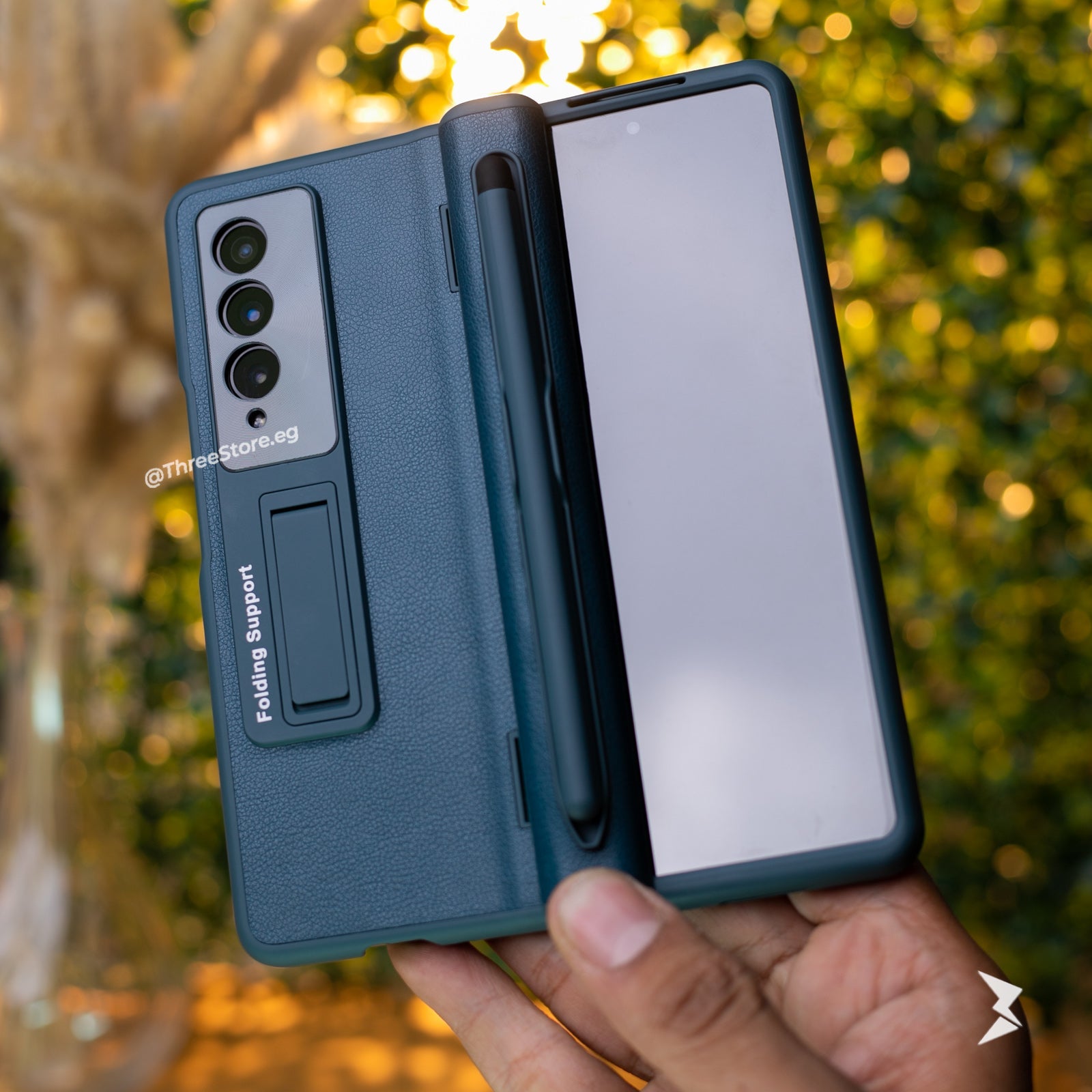 Hinged Protective with Pen Holder Case Samsung Z Fold 4