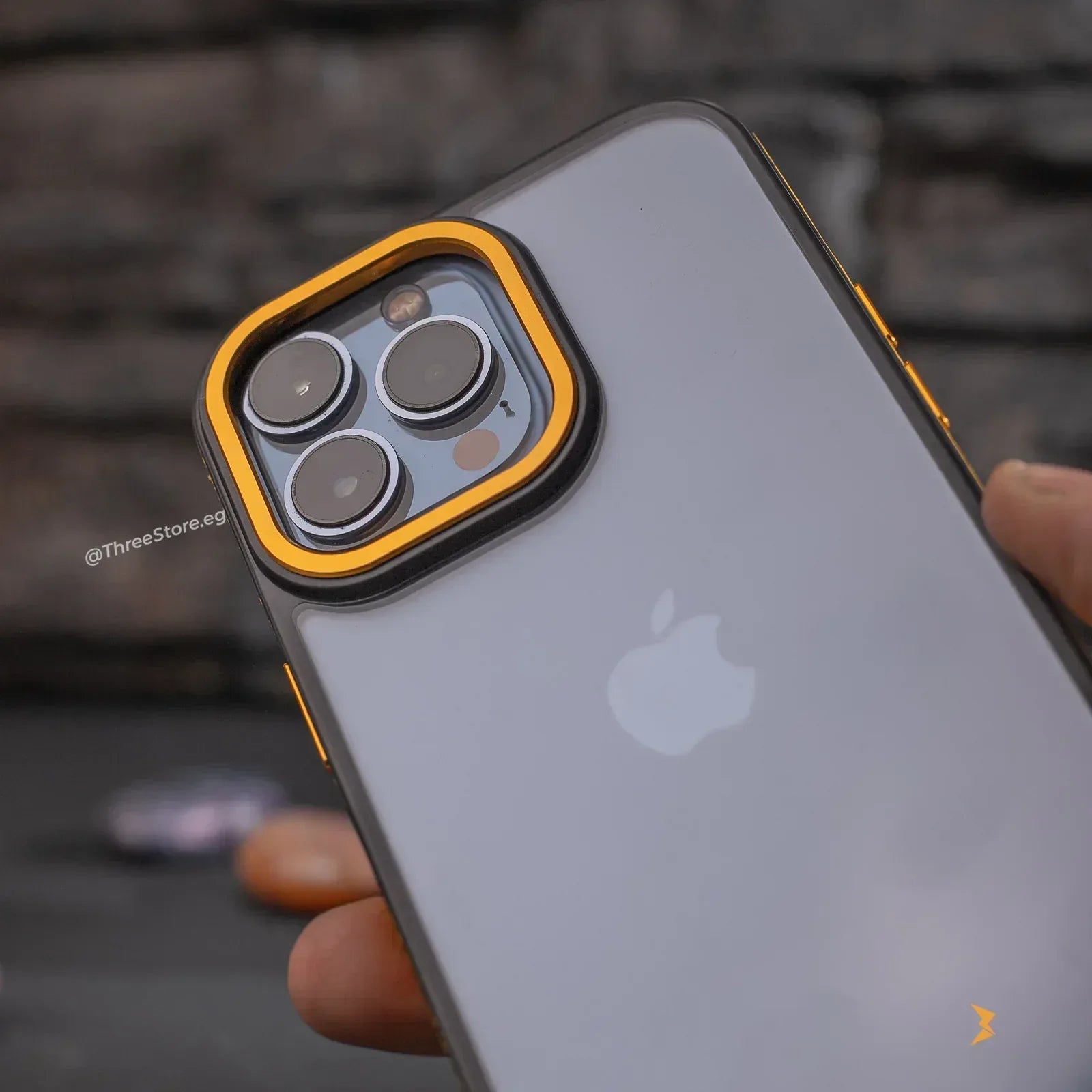 Desert Leather Frame Case iPhone 14 Pro - Three