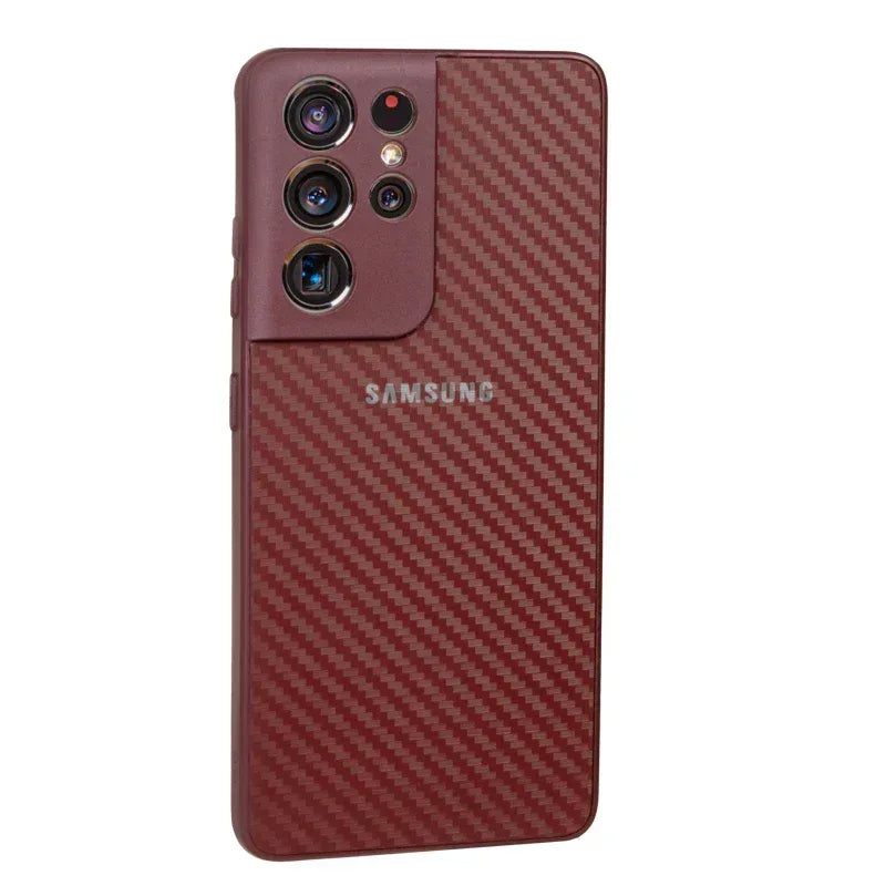 Fashion Carbon Case Samsung S21 Ultra - Three