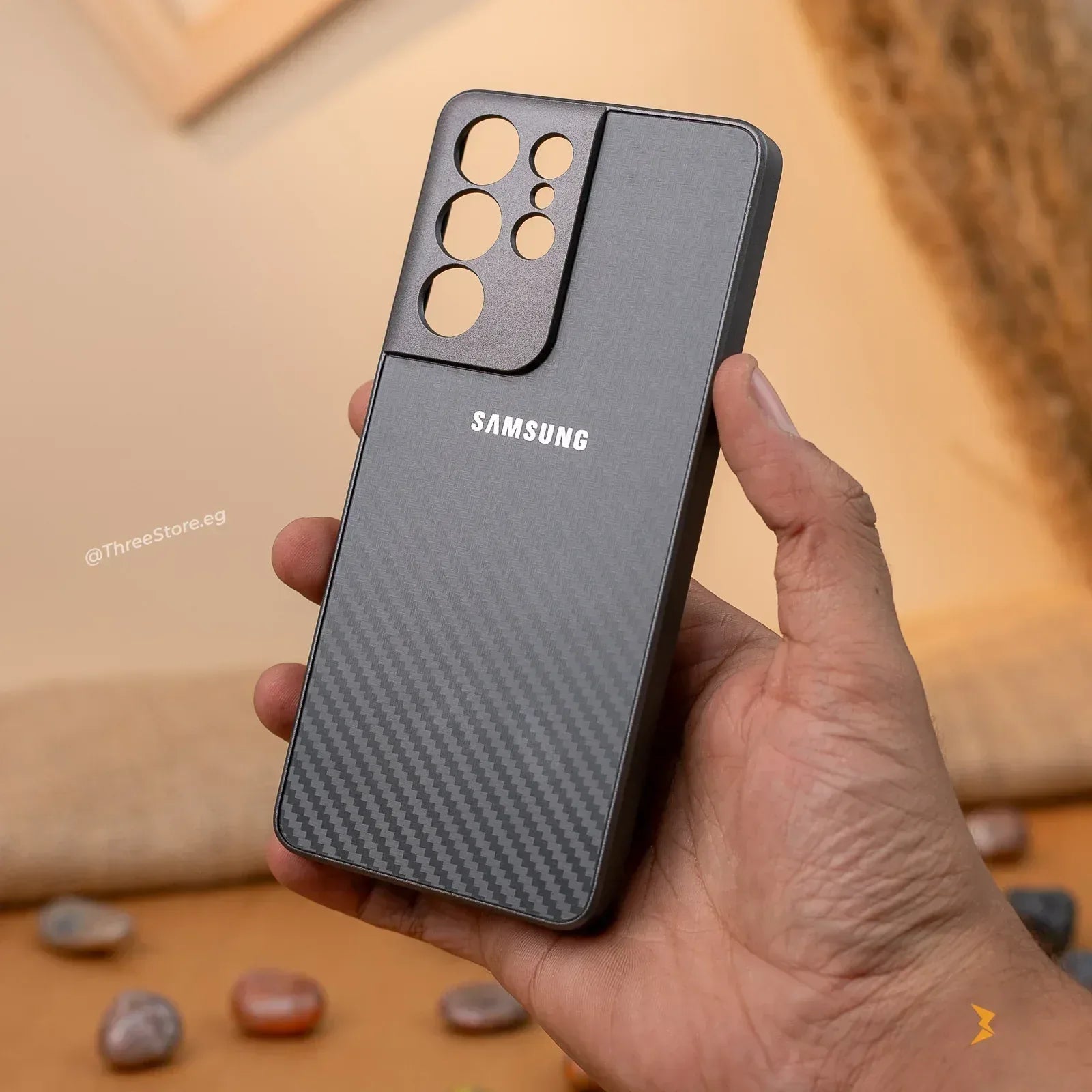 Fashion Carbon Case Samsung S21 Ultra - Three