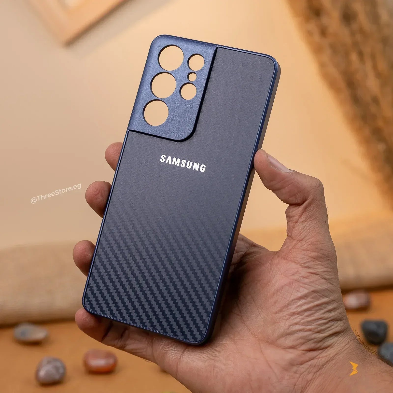 Fashion Carbon Case Samsung S21 Ultra - Three
