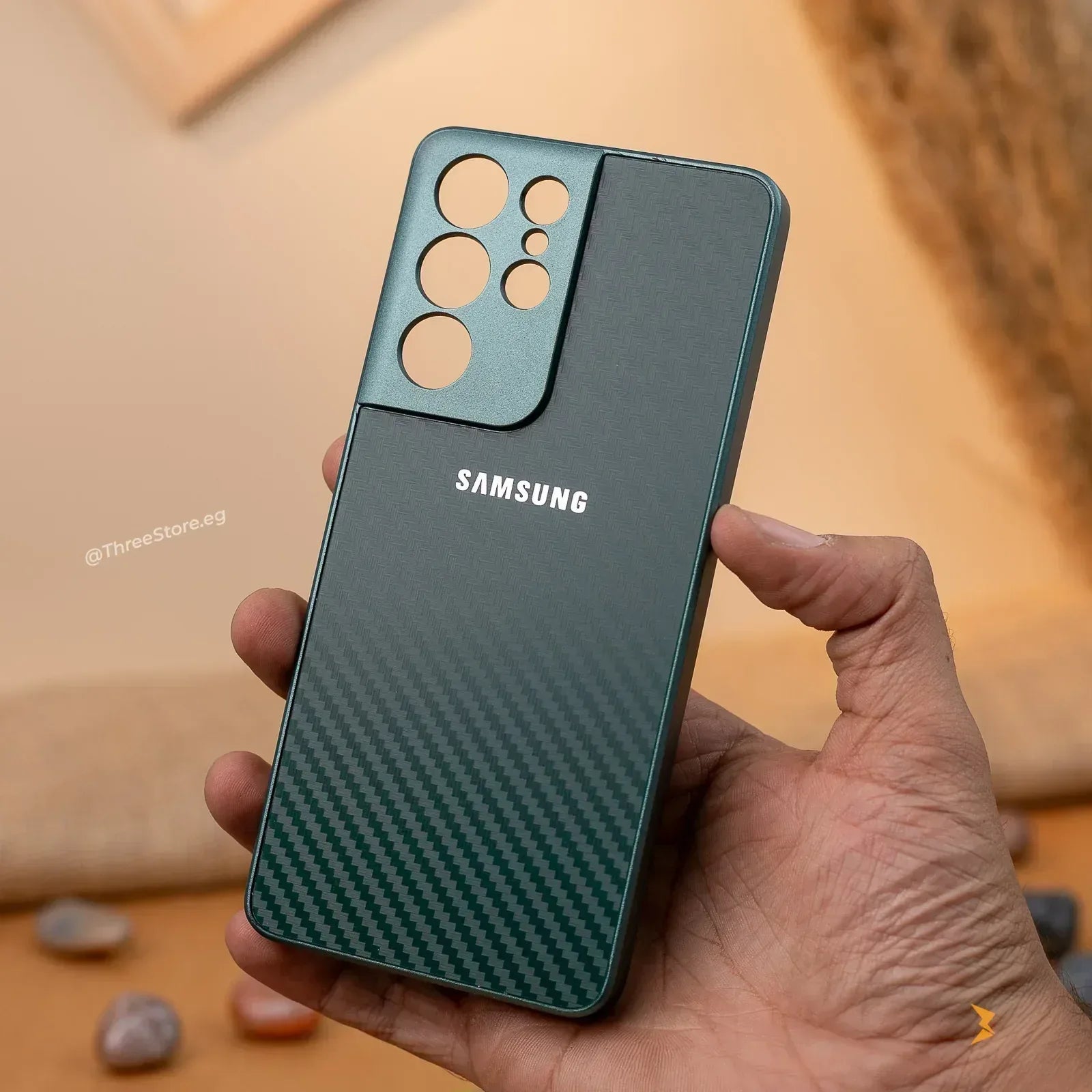 Fashion Carbon Case Samsung S21 Ultra - Three