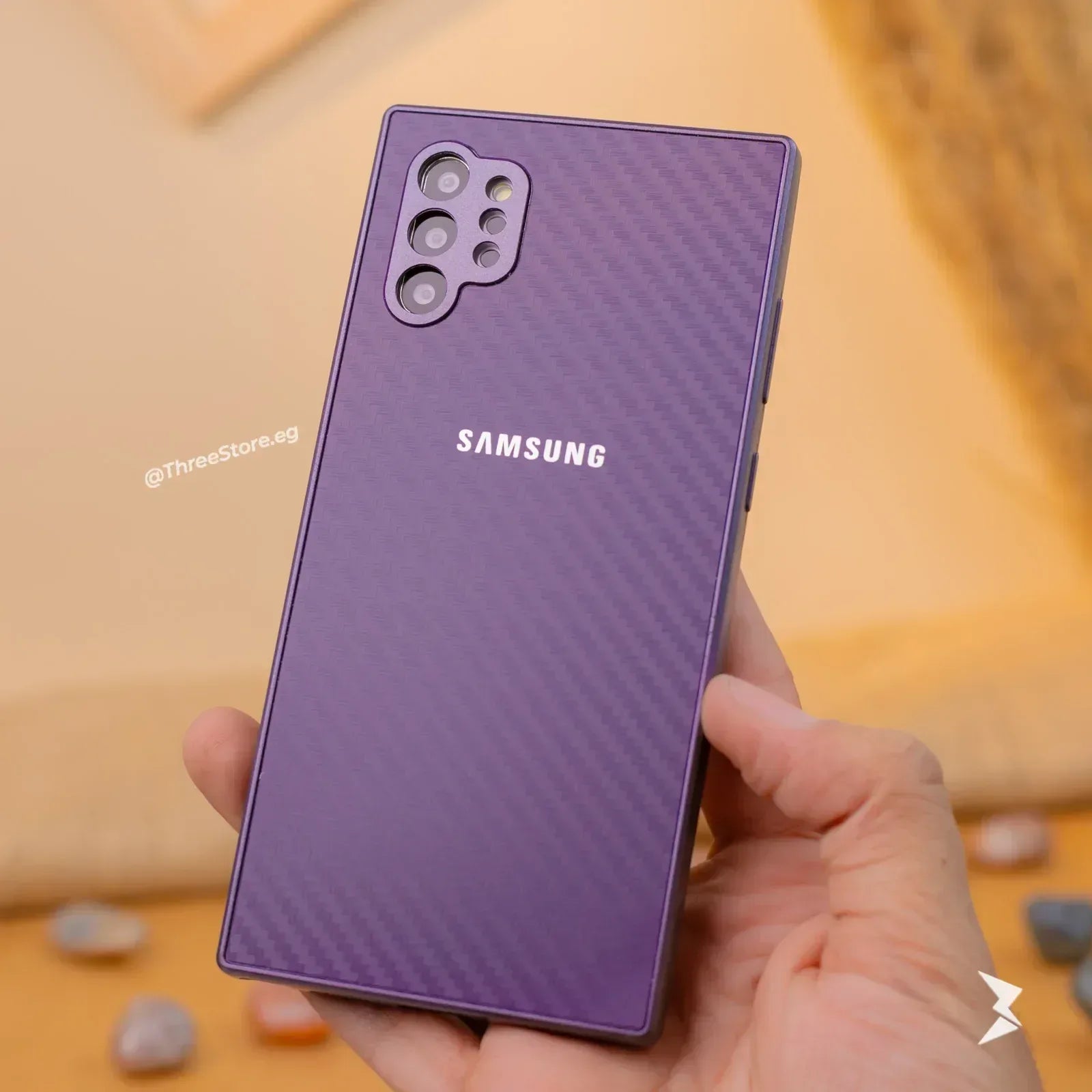 Fashion Carbon Case Samsung Note 10 Plus - Three