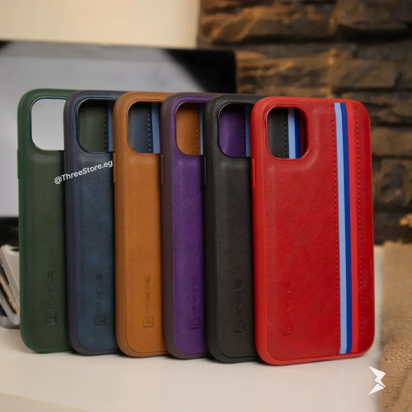 Minking Flag Leather Case iPhone 11 - Three