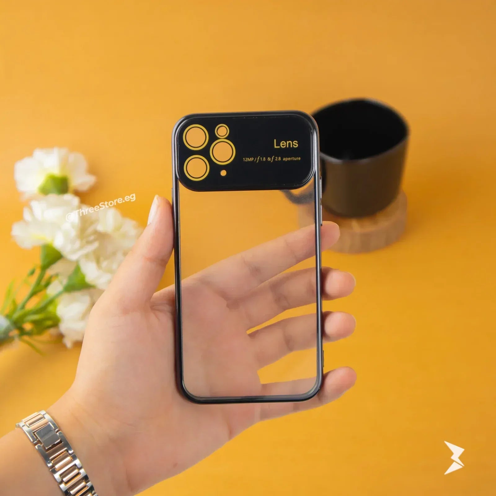 Large Window Transparent Case iPhone 11 Pro - Three