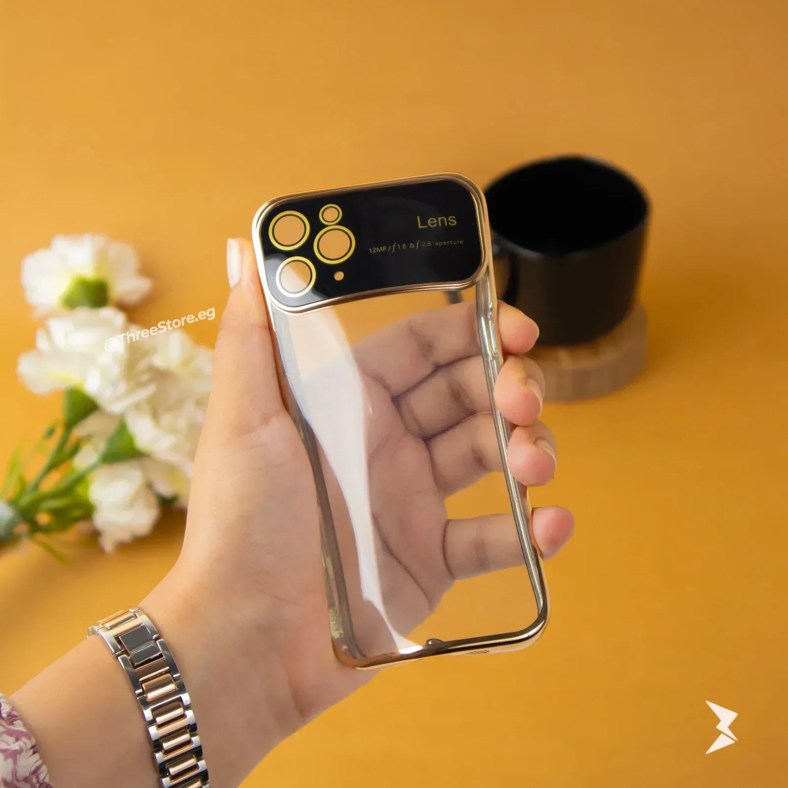 Large Window Transparent Case iPhone 11 Pro - Three