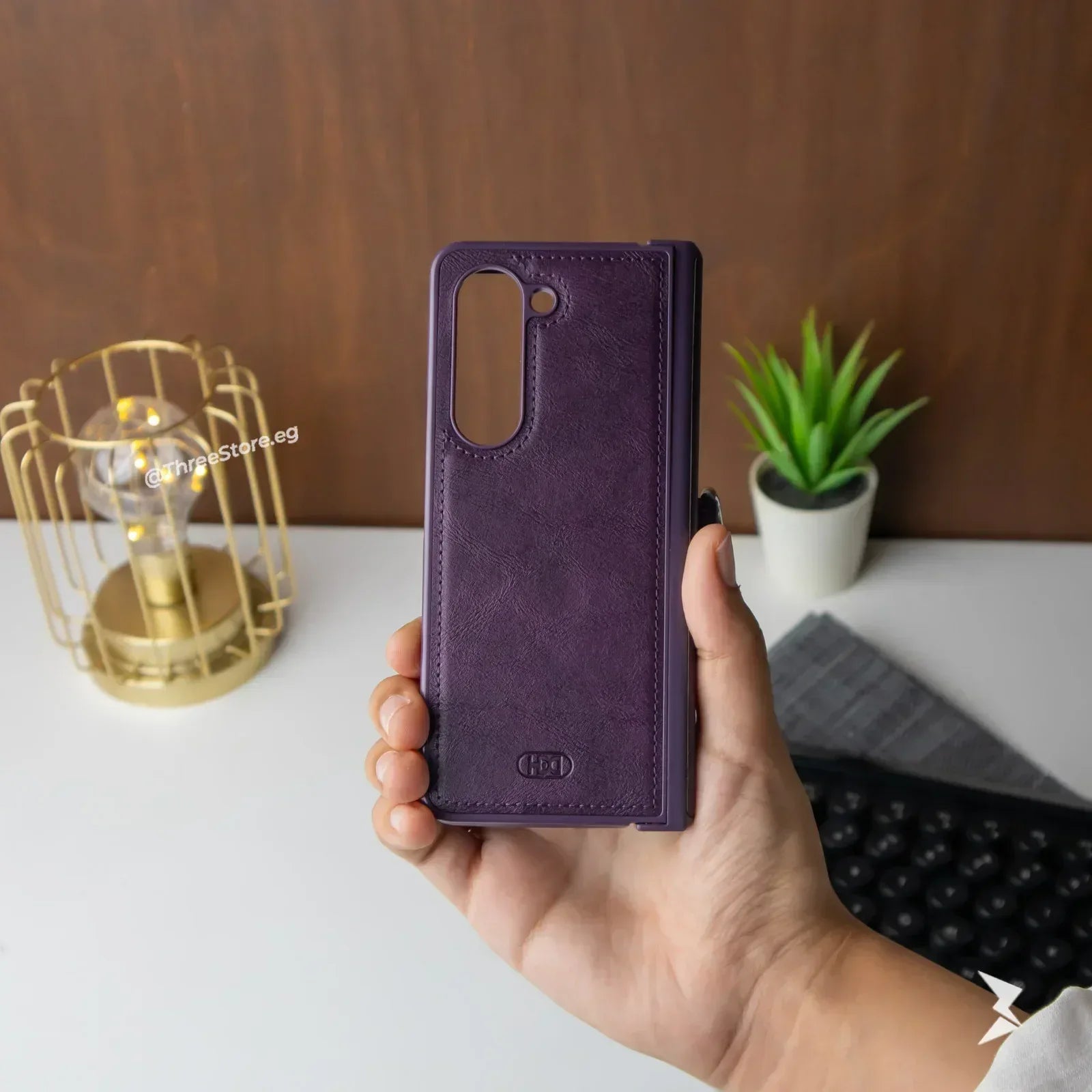 HDD Ring Leather Case Samsung Z Fold 5 - Three