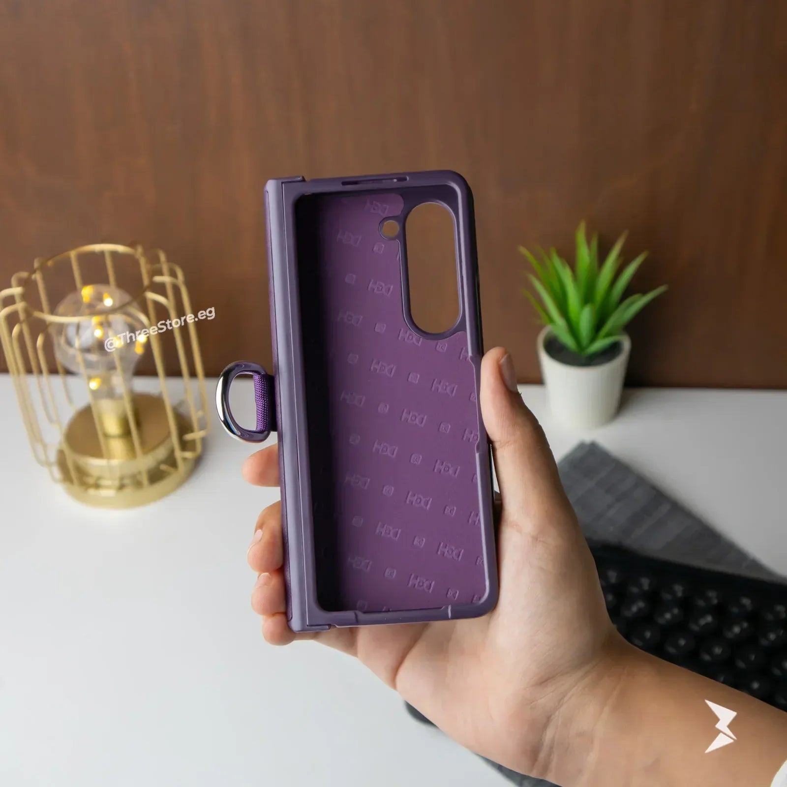 HDD Ring Leather Case Samsung Z Fold 5 - Three